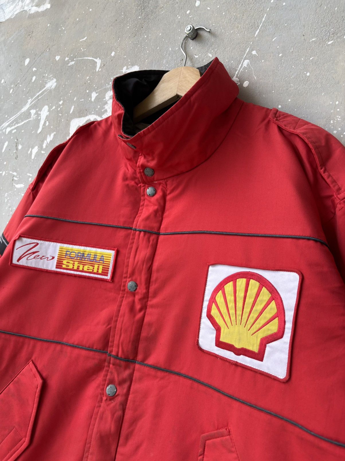 Ferrari Vintage Shell Formula Work F1 Red Jacket 🧥 Size US XL / EU 56 / 4 - 5 Thumbnail
