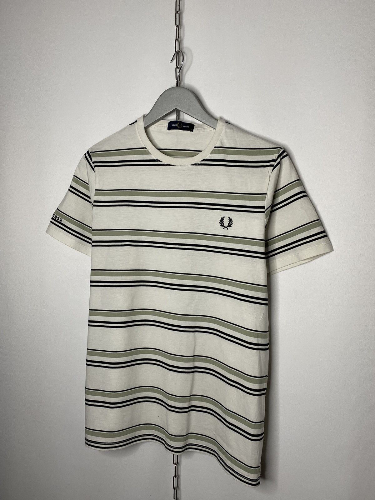 Fred Perry × Vintage 🔥Vintage Fred Perry Striped T-Shirt Short Sleeve Tee🔥 Size US M / EU 48-50 / 2 - 2 Thumbnail