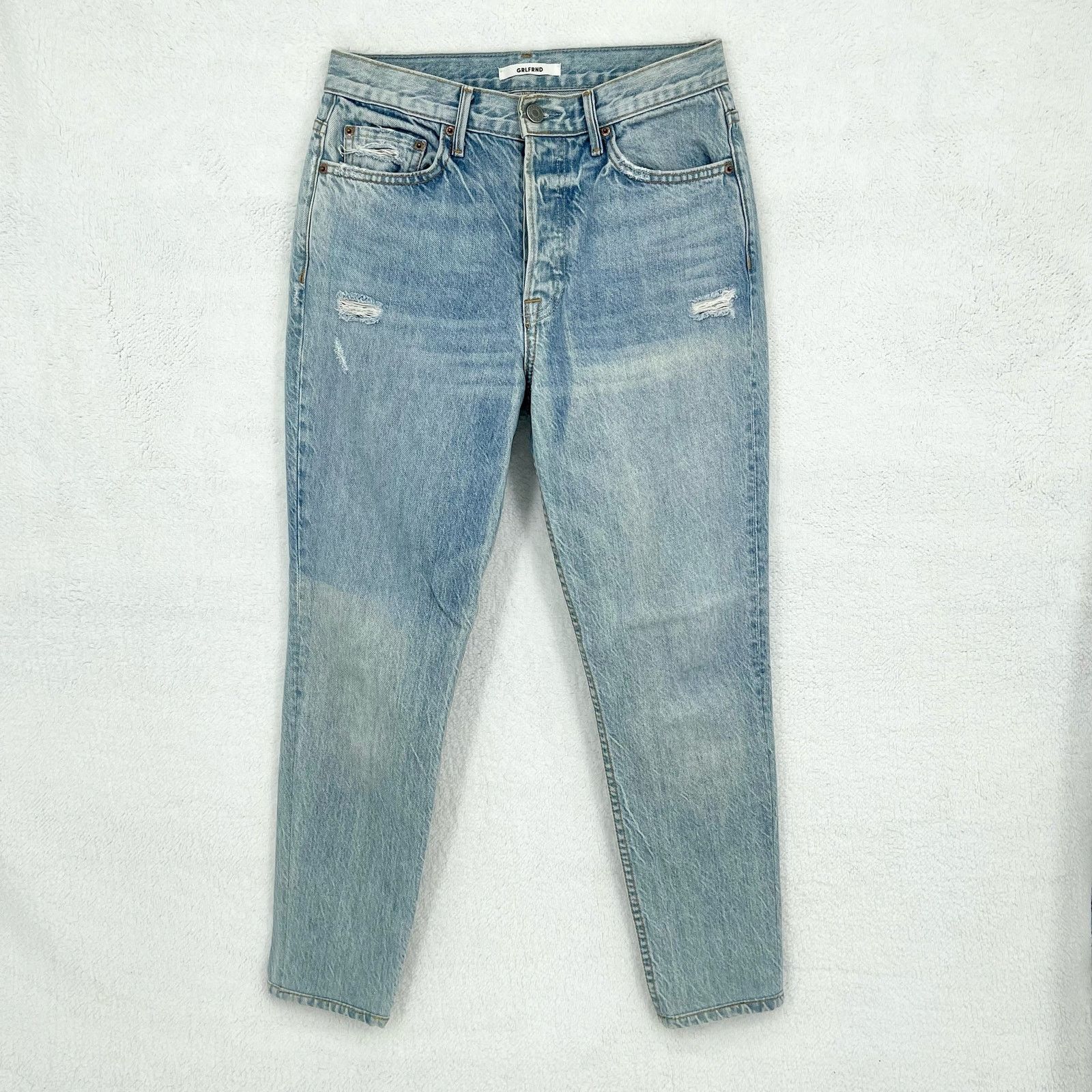 GRLFRND GRLFRND Karolina (6768) HighRise Straight Jeans Domenico 27 Size 27" / US 4 / IT 40 - 1 Thumbnail