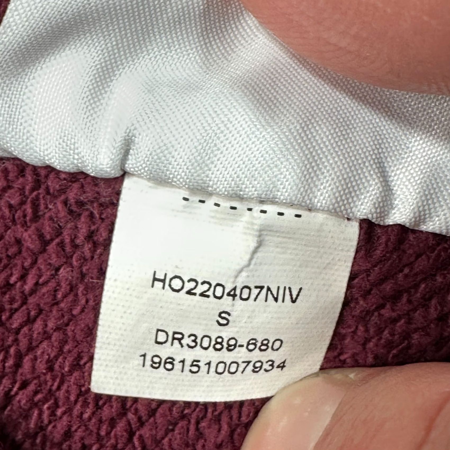 Nike Nike Jordan Essentials Tracksuit Mens S Burgundy Washed Fleece Sweatsuit Set Size US 29 - 5 Thumbnail
