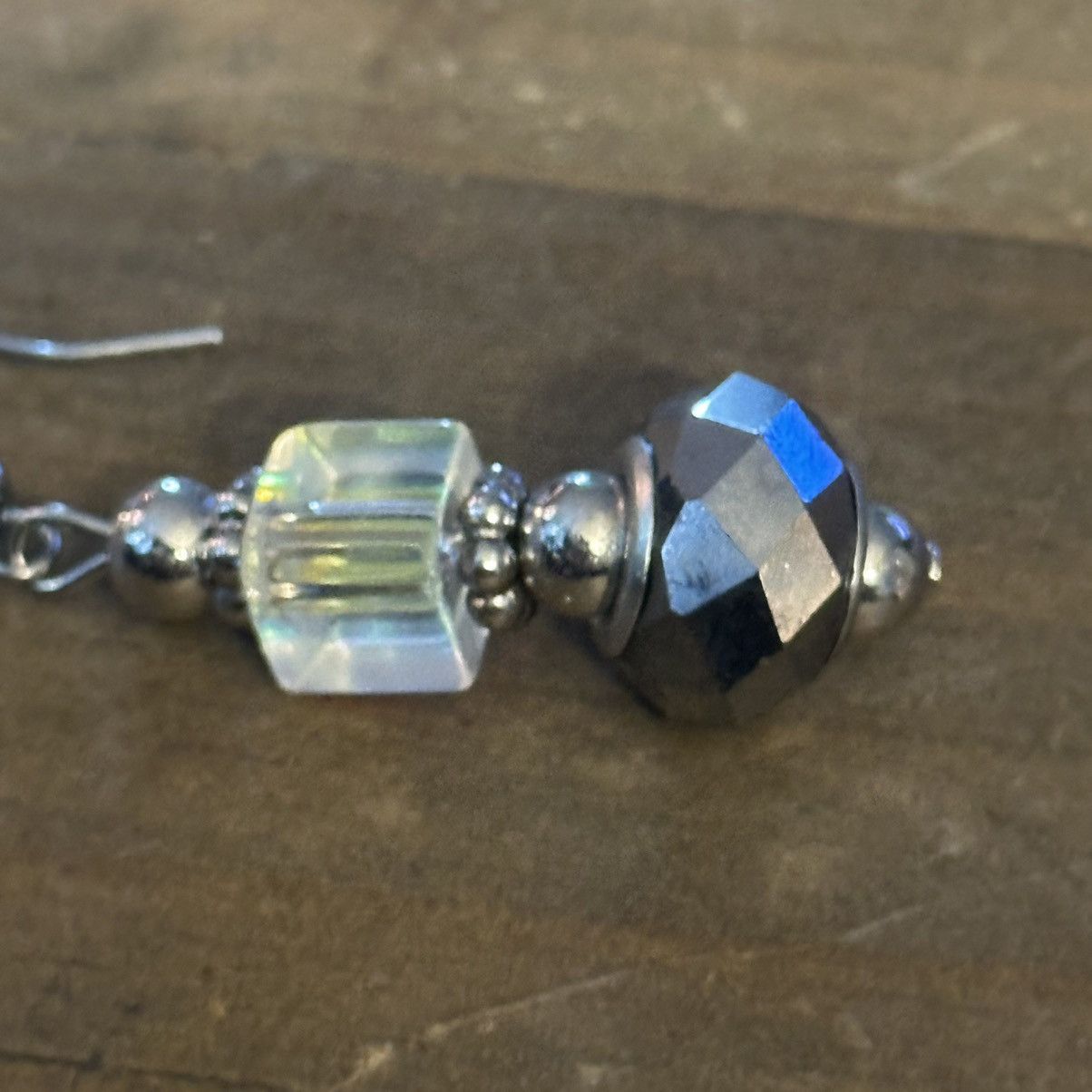 Other AB Crystal cube and faced glass bead dangle hook earrings Size ONE SIZE - 3 Thumbnail