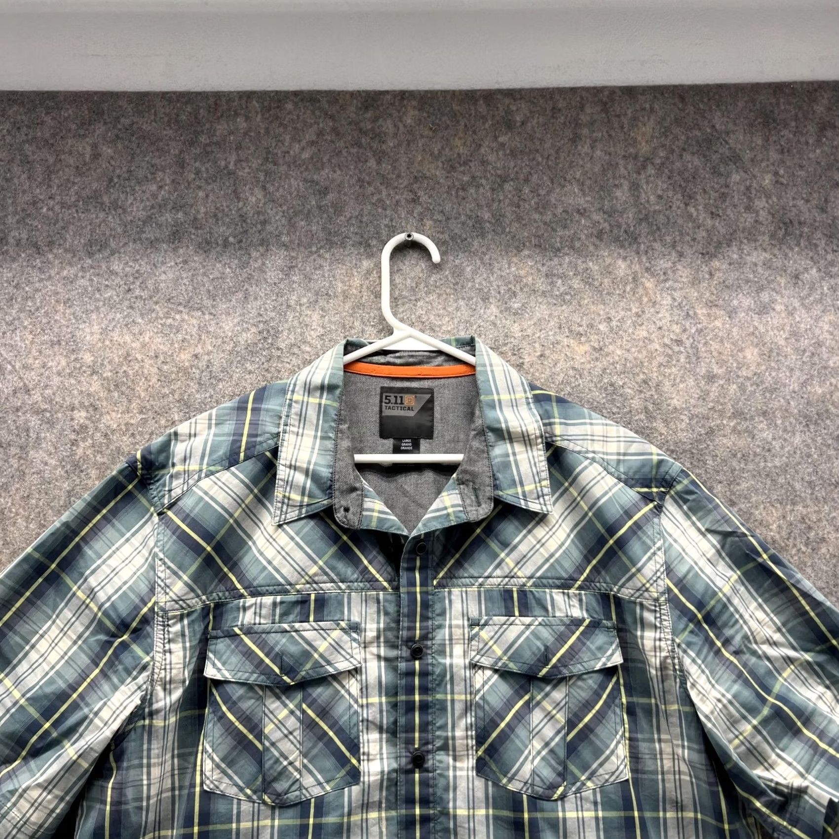 Vintage 5.11 Tactical Shirt Men Large Blue Plaid Button-Down Pocket Shirt Size US L / EU 52-54 / 3 - 2 Thumbnail