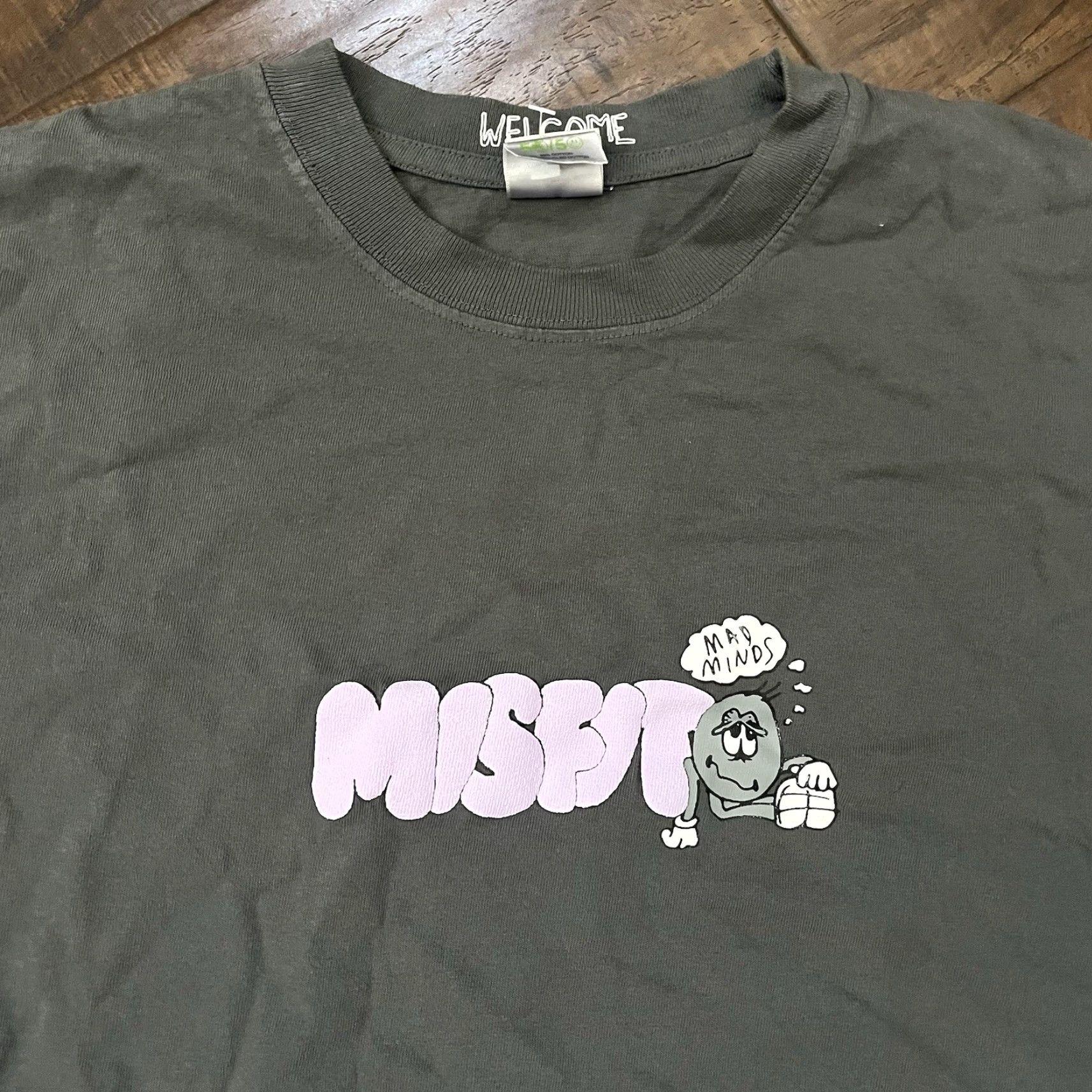 Vintage Misfit Mad Minds M/SF/T Mens Medium T-Shirt Crew Neck Short Sleeve Gray 50/50 Cotton Logo Slim Regular Size US M / EU 48-50 / 2 - 2 Thumbnail