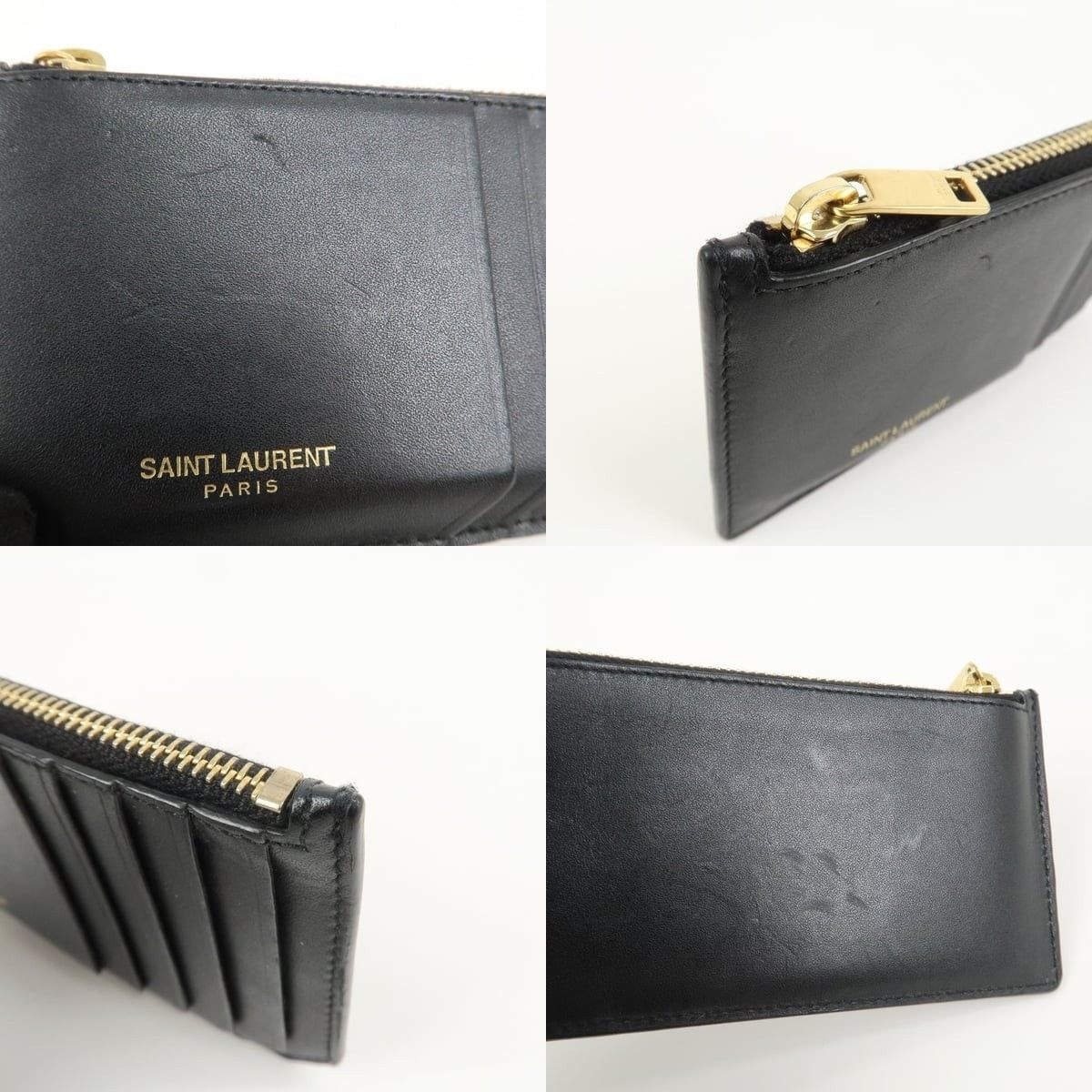 Saint Laurent Paris Saint Laurent Calfskin Card Holder Black Size ONE SIZE - 5 Thumbnail