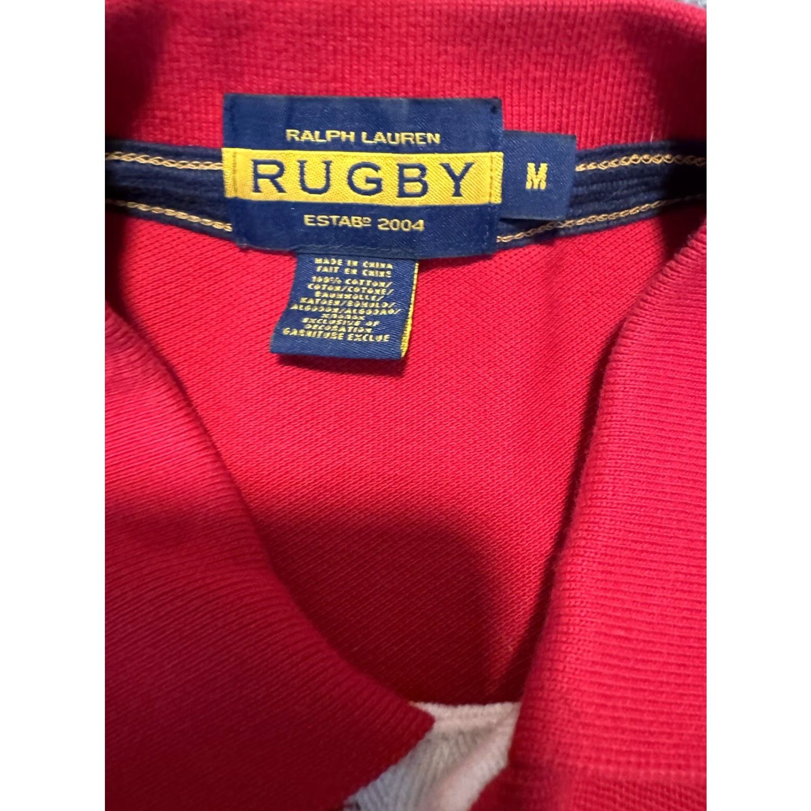 Ralph Lauren VINTAGE Ralph Lauren Rugby Shirt Mens XL Red Long Sleeve Embroidered Collared Button-Up Classic 90s Size US XL / EU 56 / 4 - 6 Thumbnail