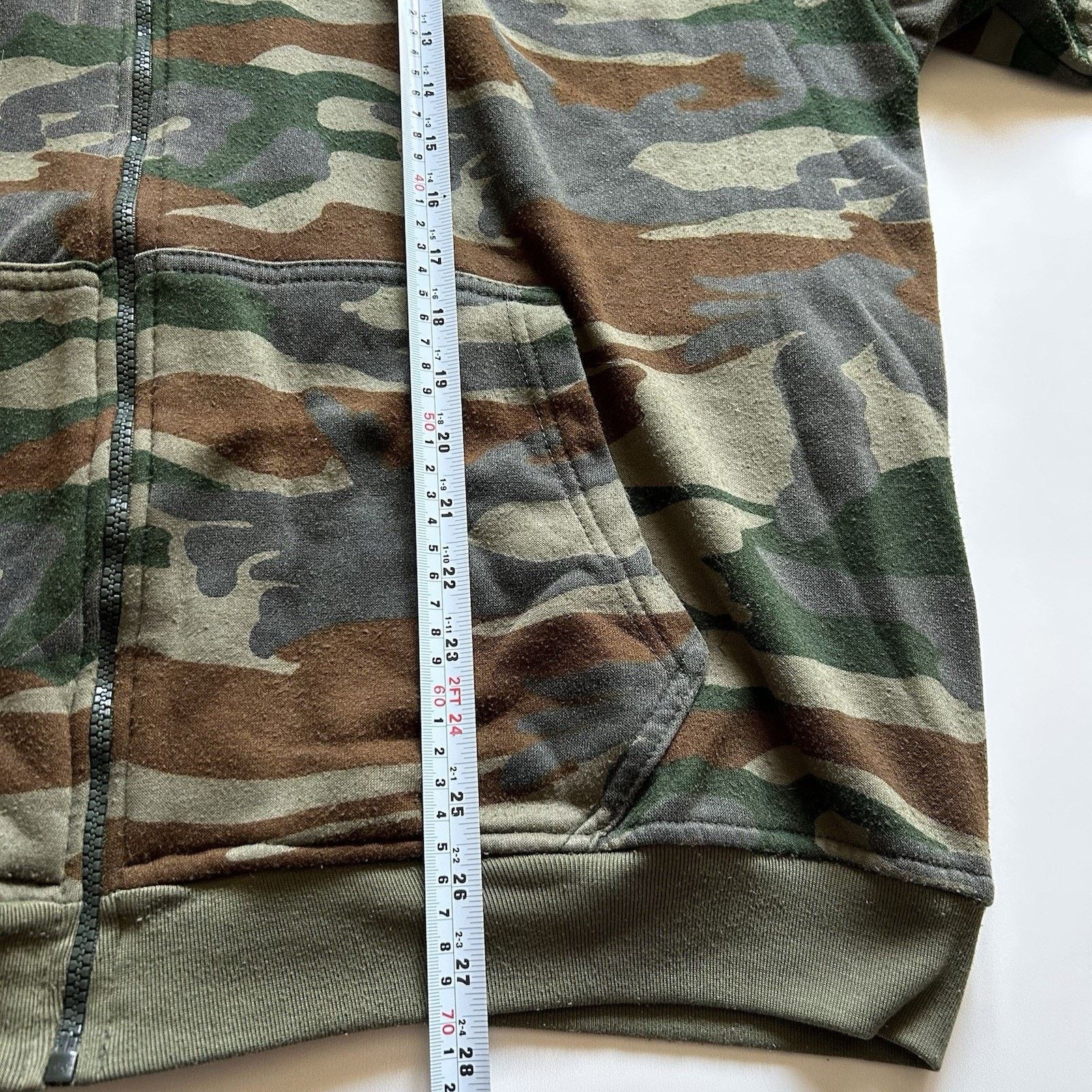 Vintage Vintage Woodland Camo Zip Up Hoodie XL 90s Camouflage Rare Size US XL / EU 56 / 4 - 5 Thumbnail