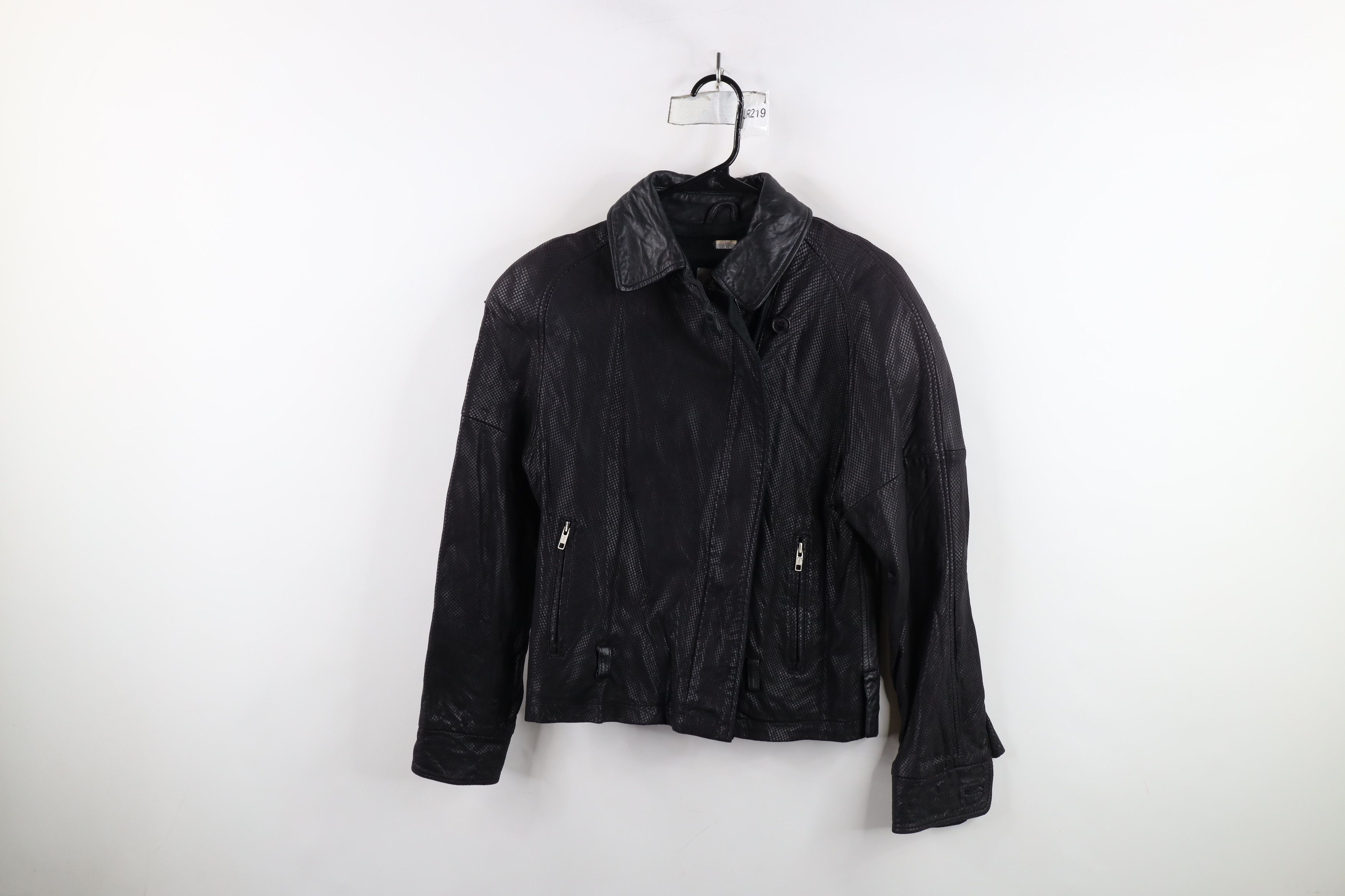 Vintage Vintage 90s Streetwear Strap Collar Leather Bomber Jacket Size M / US 6-8 / IT 42-44 - 1 Thumbnail