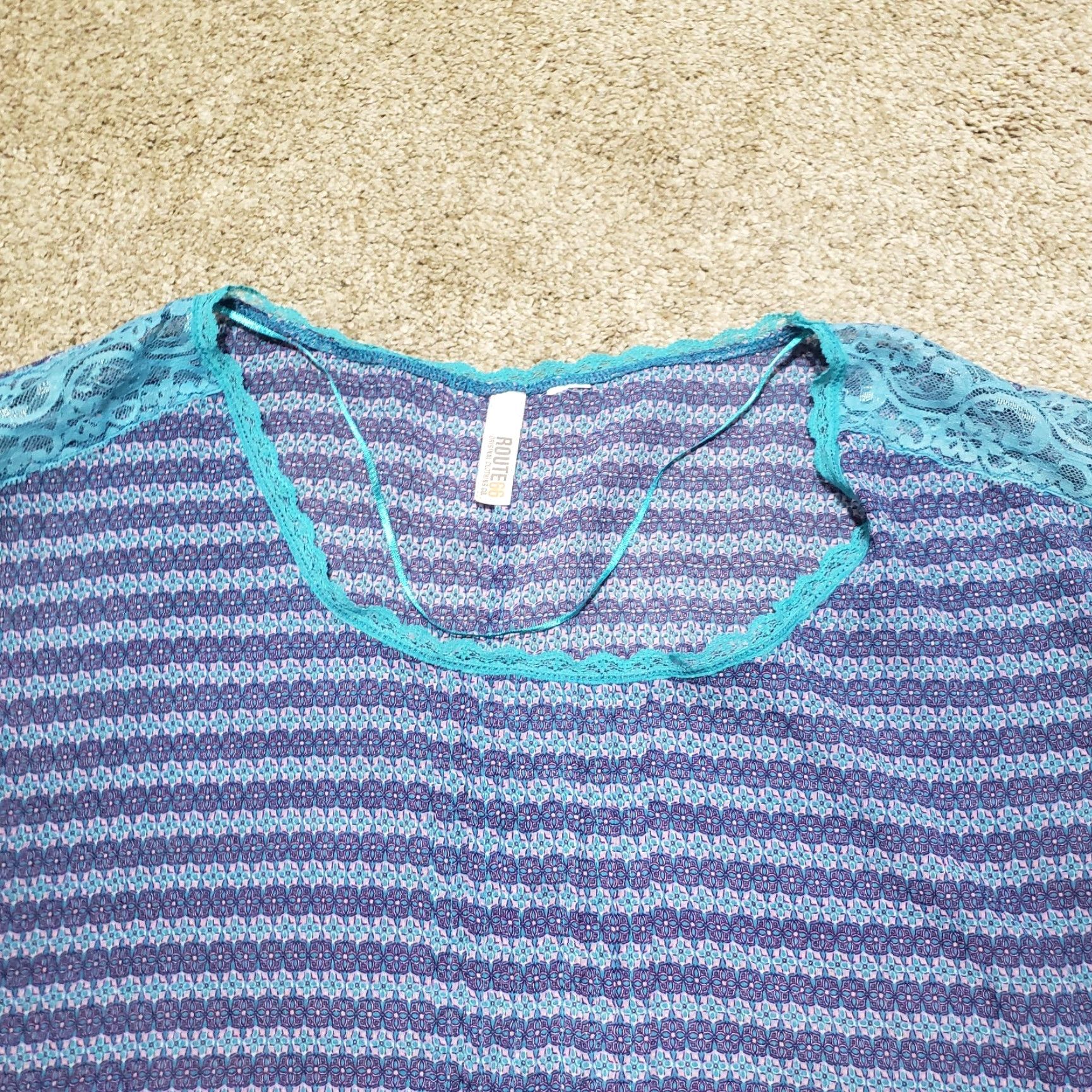 Route 66 VINTAGE Route 66 Tank Top Shirt Women Large Blue Sleeveless 90s Style Summer Apparel Size L / US 10 / IT 46 - 2 Thumbnail