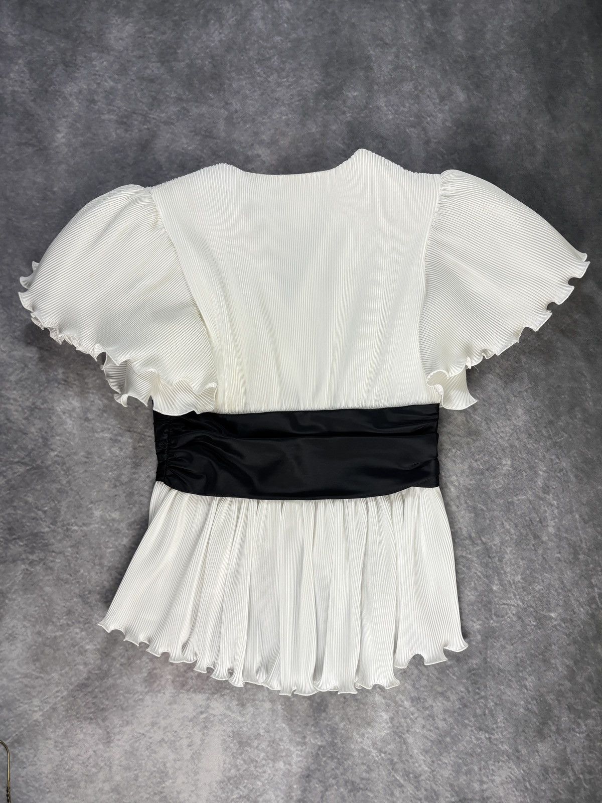 Japanese Brand × Other × Vintage 1980s Vintage Pleats Blouse Issey Miyake Style Ruffle Shirt Size XL / US 12-14 / IT 48-50 - 16 Thumbnail