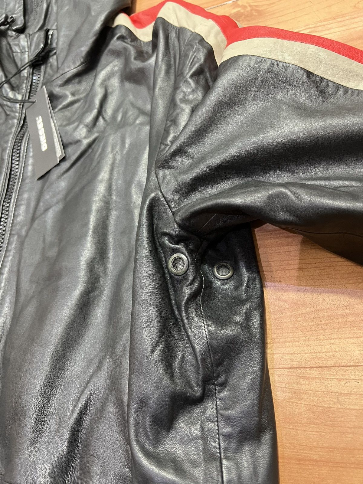 Diesel DIESEL L-MATHIAS LEATHER JACKET SIZE L Size US L / EU 52-54 / 3 - 14 Thumbnail