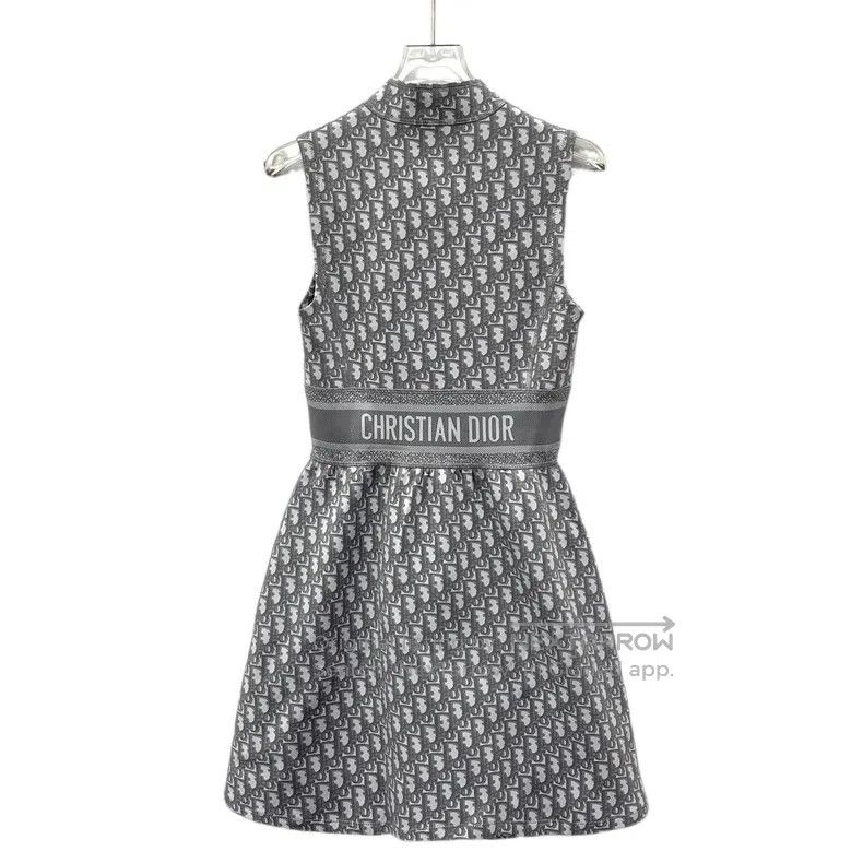 Dior Dior Gray logo jacquard full print semi-zipper sleeveless Size XXS / US 00 / IT 34 - 2 Thumbnail