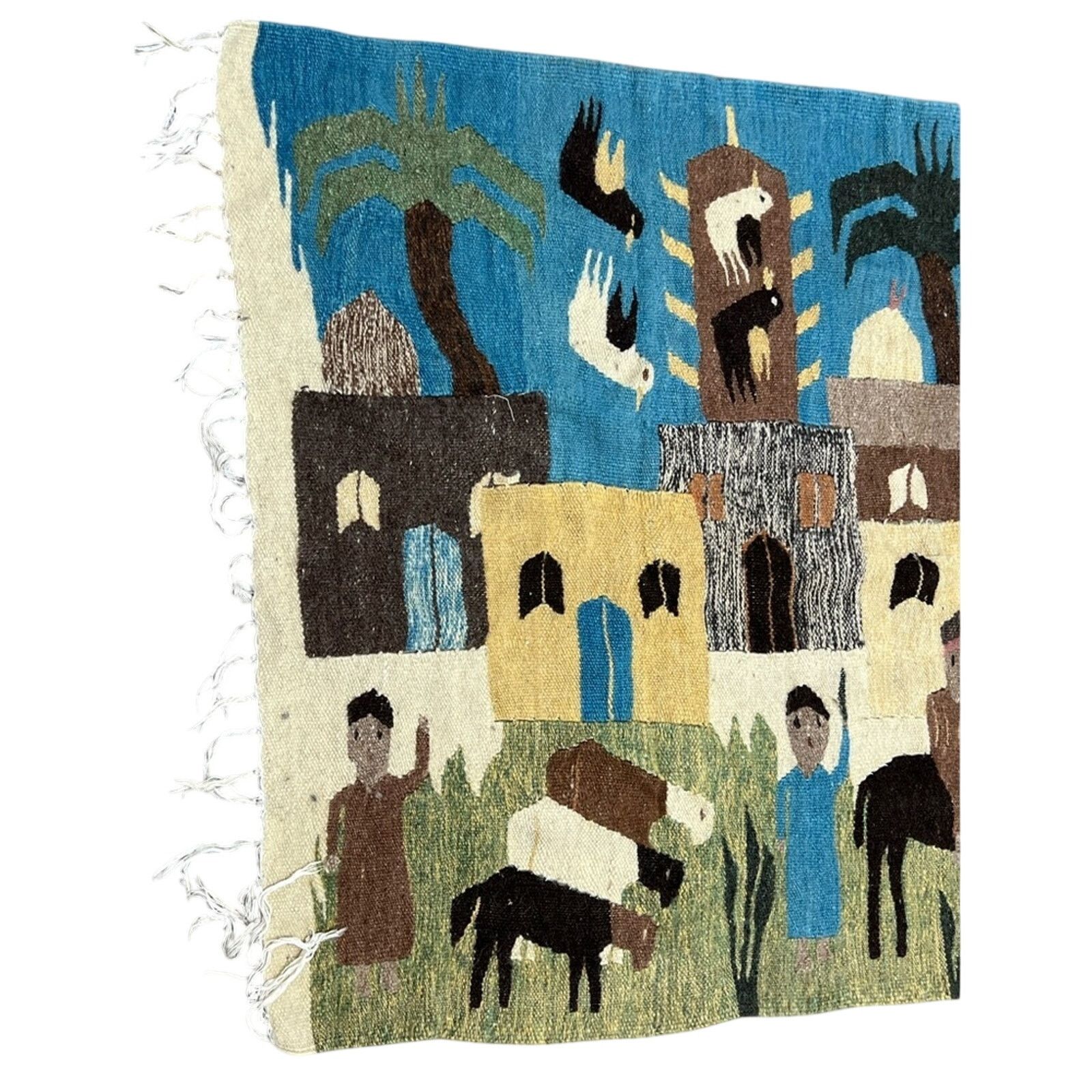 Other Egyptian Hand Woven Tapestry 5 FT Art Egypt-Wool Kilim Rug Size ONE SIZE - 2 Thumbnail