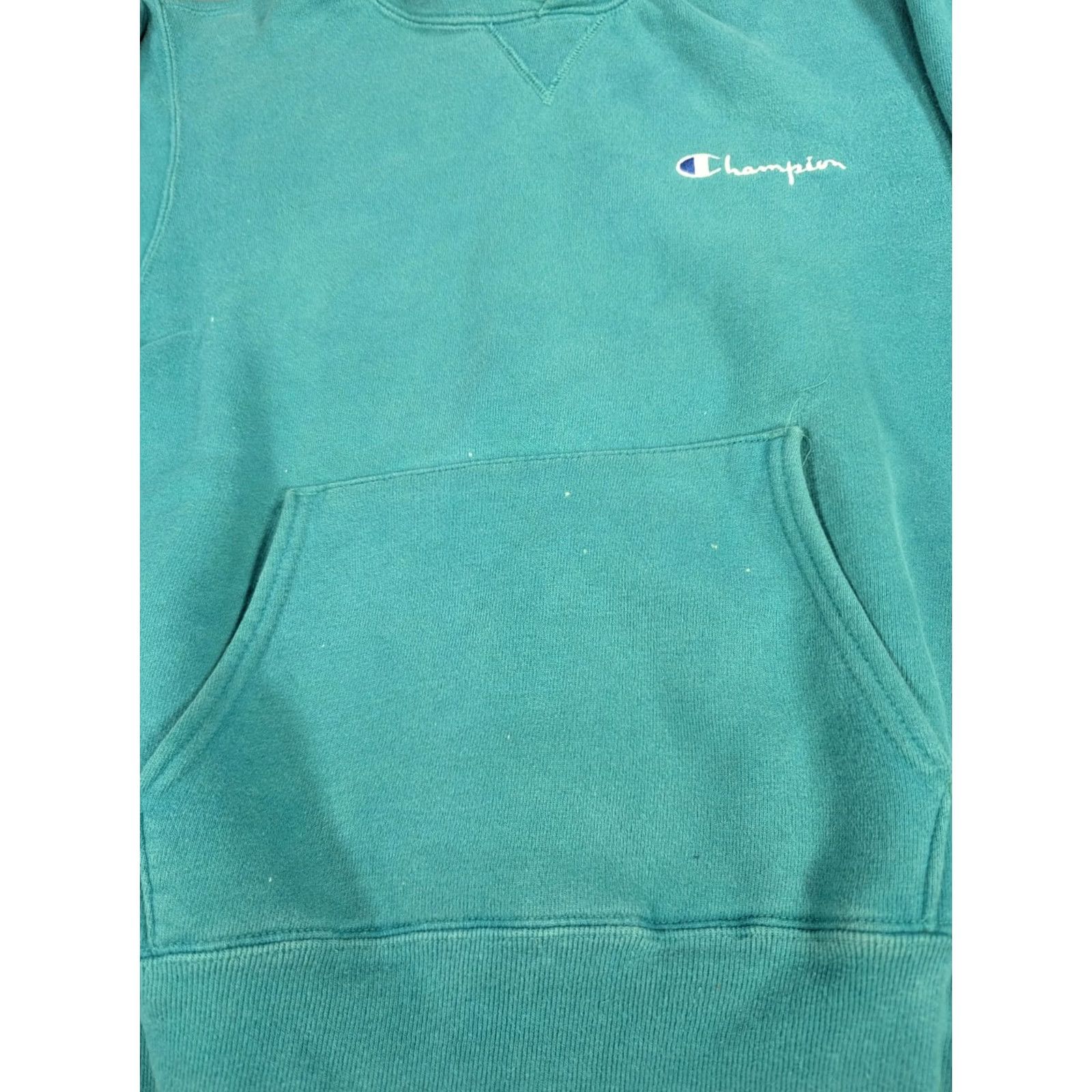 Champion VINTAGE Champion Reverse Weave Hoodie Pullover Heavyweight Hooded Mens M Green/Blue 90s USA Made Size US M / EU 48-50 / 2 - 2 Thumbnail