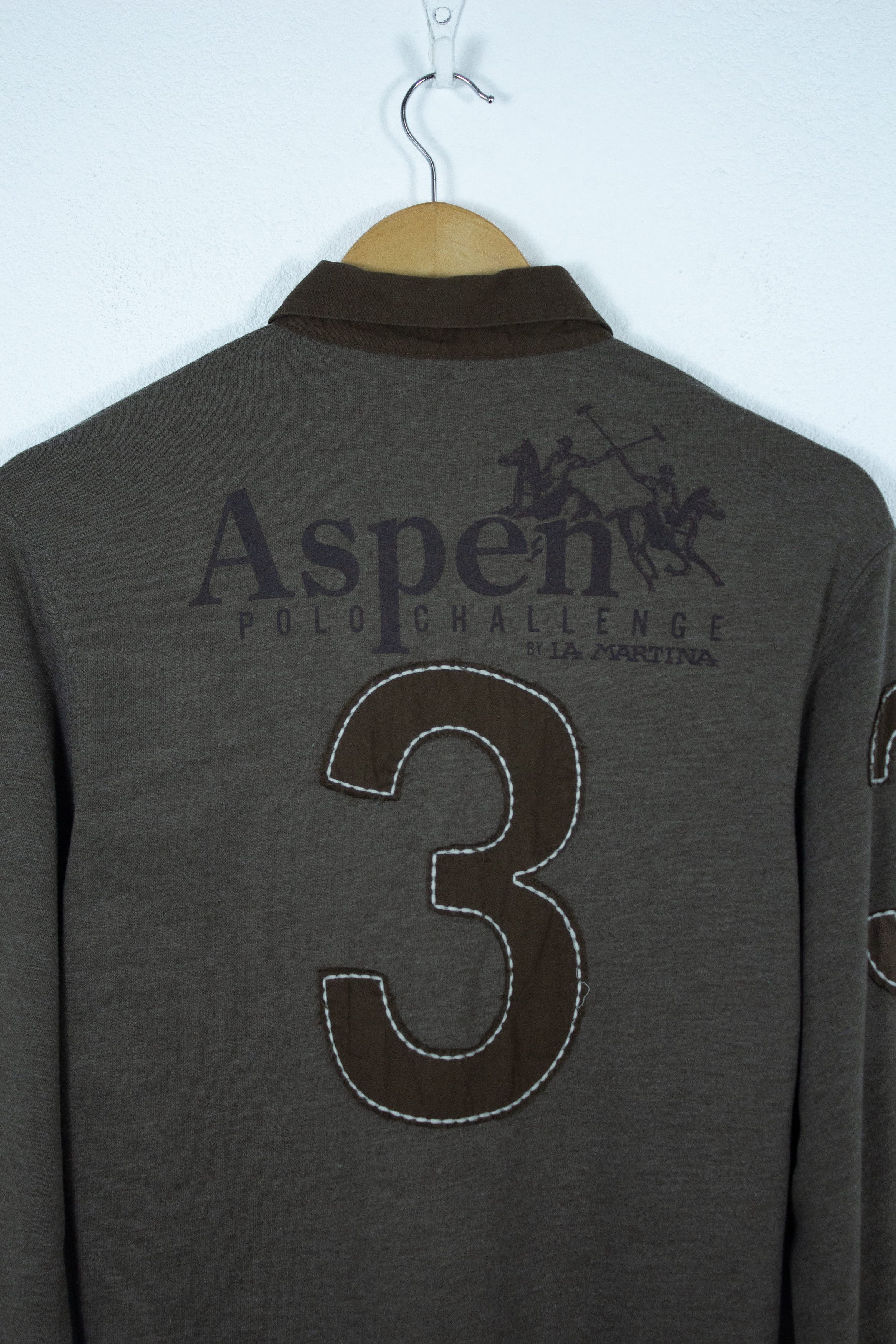 La Martina Vintage La Martina Aspen Polo Letterman Rugby Shirt Size US S / EU 44-46 / 1 - 7 Thumbnail