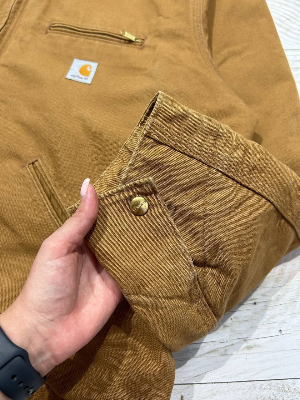 Carhartt Vintage Carhartt Detroit Jacket Work 90s Orenge/Brown Size US XXL / EU 58 / 5 - 12 Thumbnail