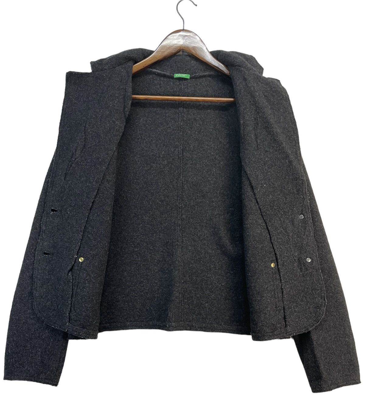 Vintage Vintage United Colour of Benetton Wool Blazer With Button Size 38L - 4 Thumbnail