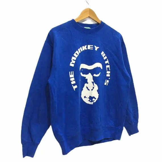 Vintage Vtg The Monkey Bitch Skateboard Sweatshirt Guerrilla Size US L / EU 52-54 / 3 - 3 Thumbnail