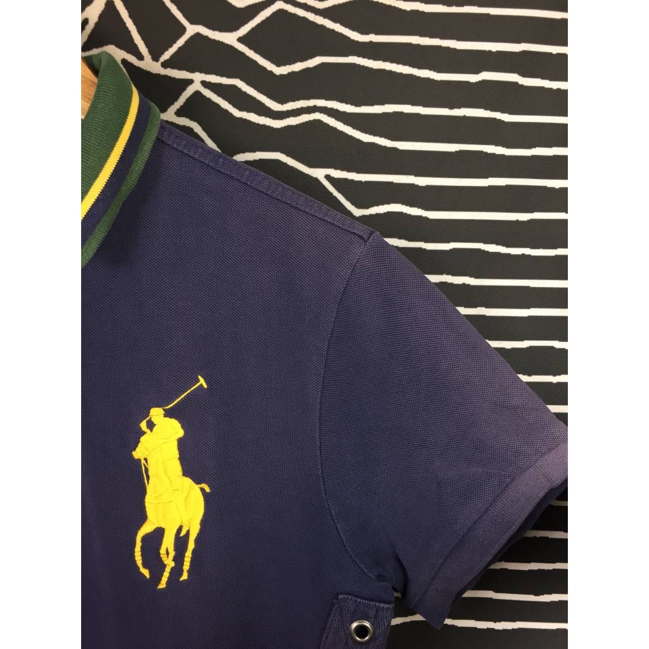 Polo Ralph Lauren Vtg Polo Ralph Lauren Big Logo Custom Fit Polo Tee Size US M / EU 48-50 / 2 - 5 Thumbnail