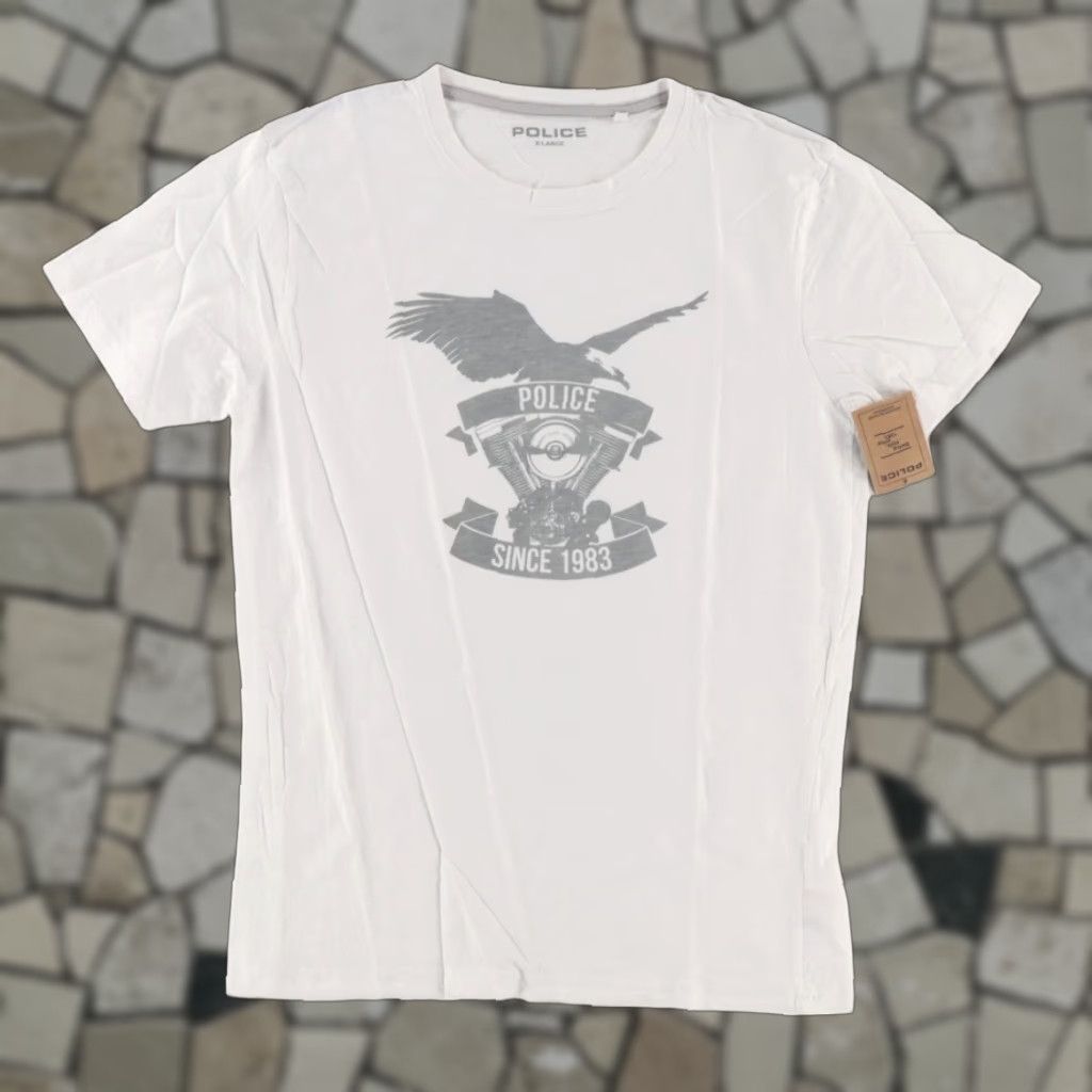 Vintage Police Shirt White XL Men's Solid T-Shirt Lifestyle Since 1983 Size US XL / EU 56 / 4 - 1 Thumbnail