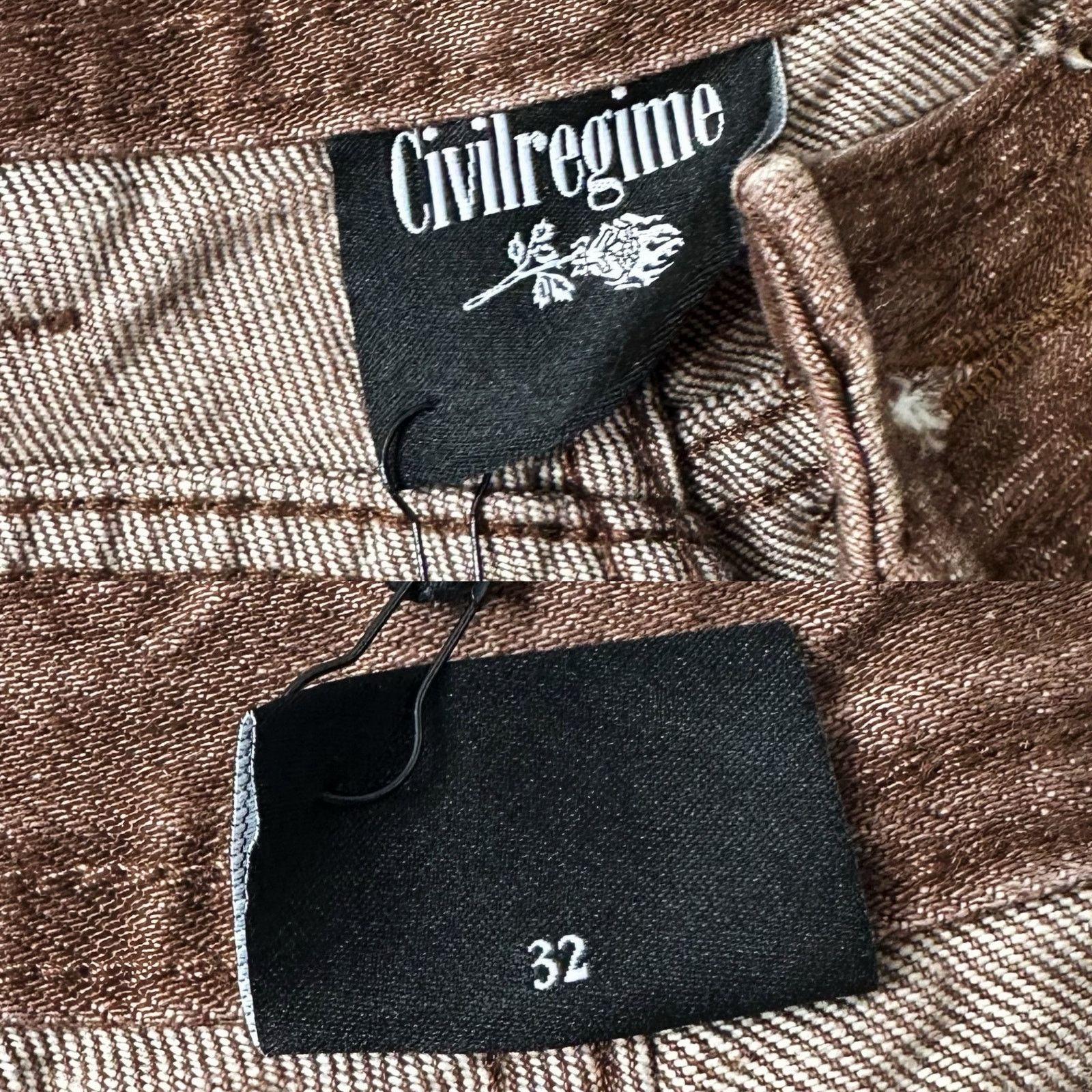 Civil Regime Civil Regime NWT RARE Brown Denim Shorts Logo Spellout Size US 32 / EU 48 - 11 Thumbnail
