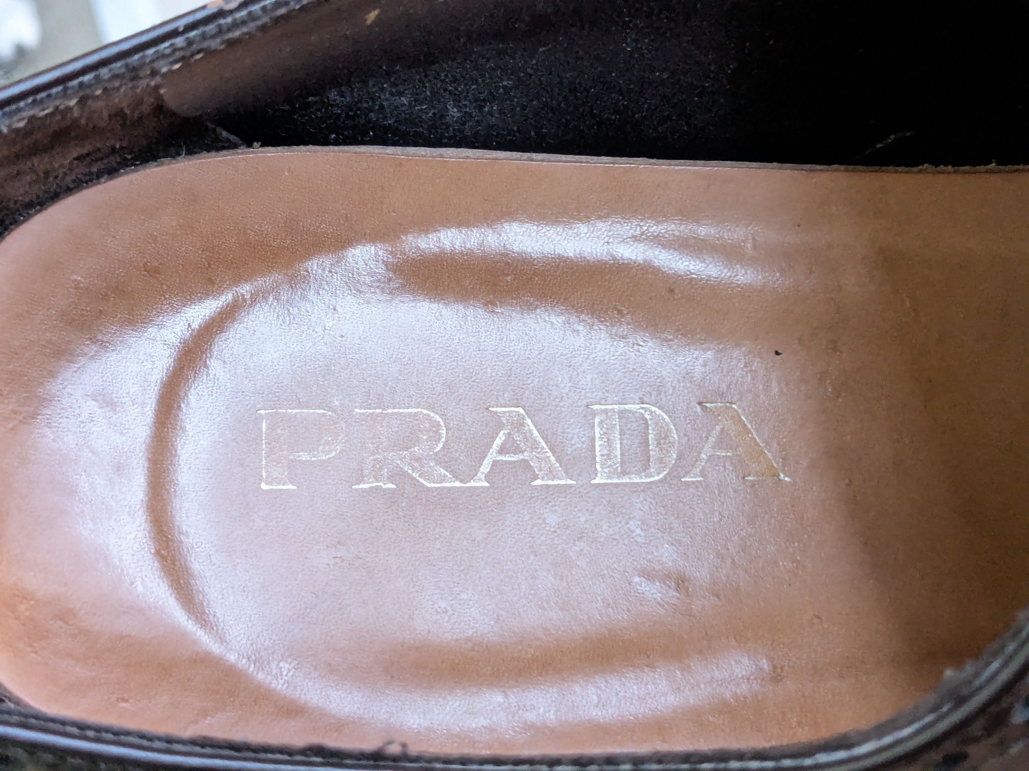 Prada Prada Wingtip Brogues Dark Brown 12.5 Leather Size US 12.5 / EU 45-46 - 7 Thumbnail