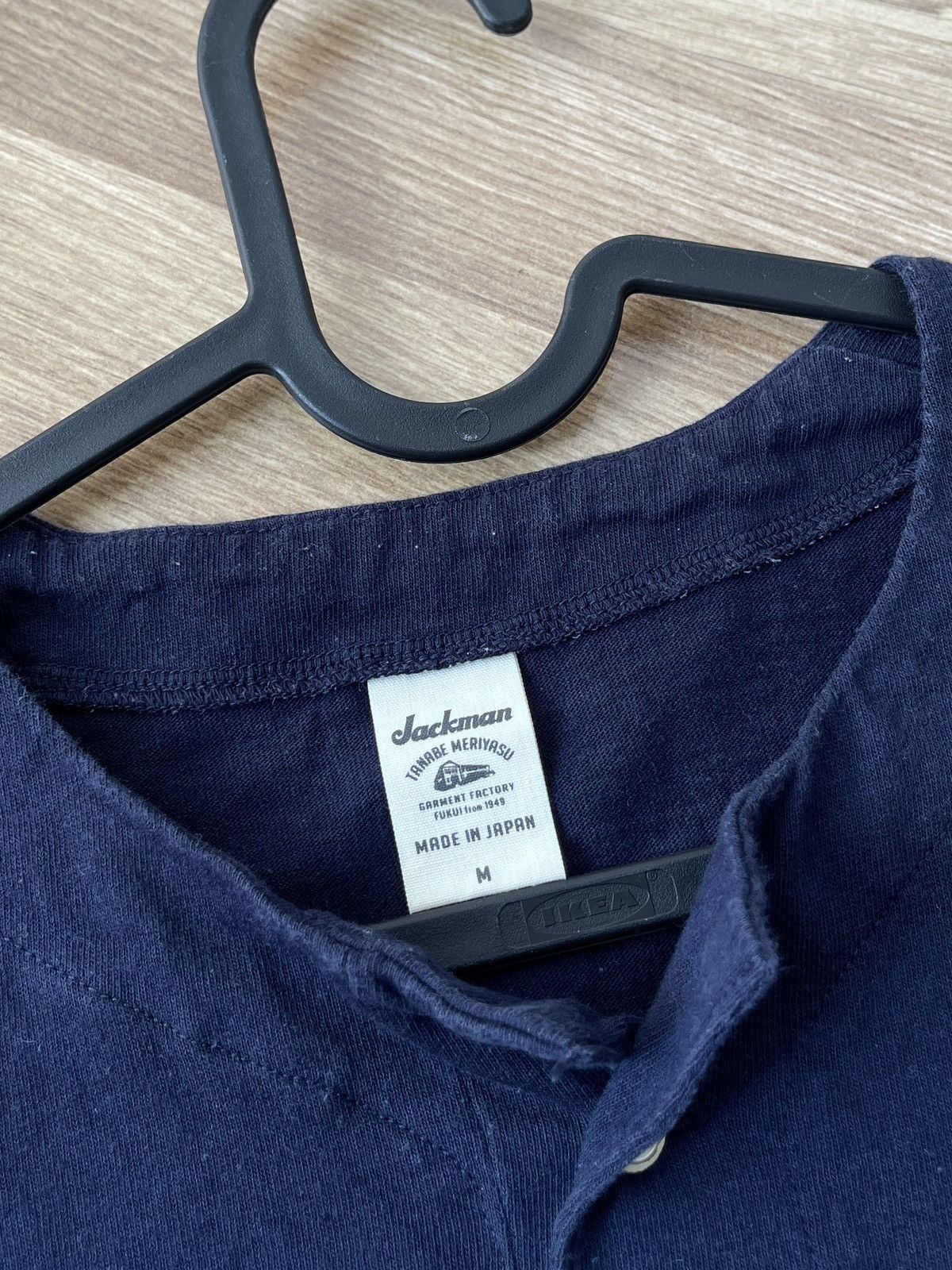 Jackman Jackman Tanabe Meriyasu Japan Cotton Navy Tshirt Size M Size US M / EU 48-50 / 2 - 6 Thumbnail