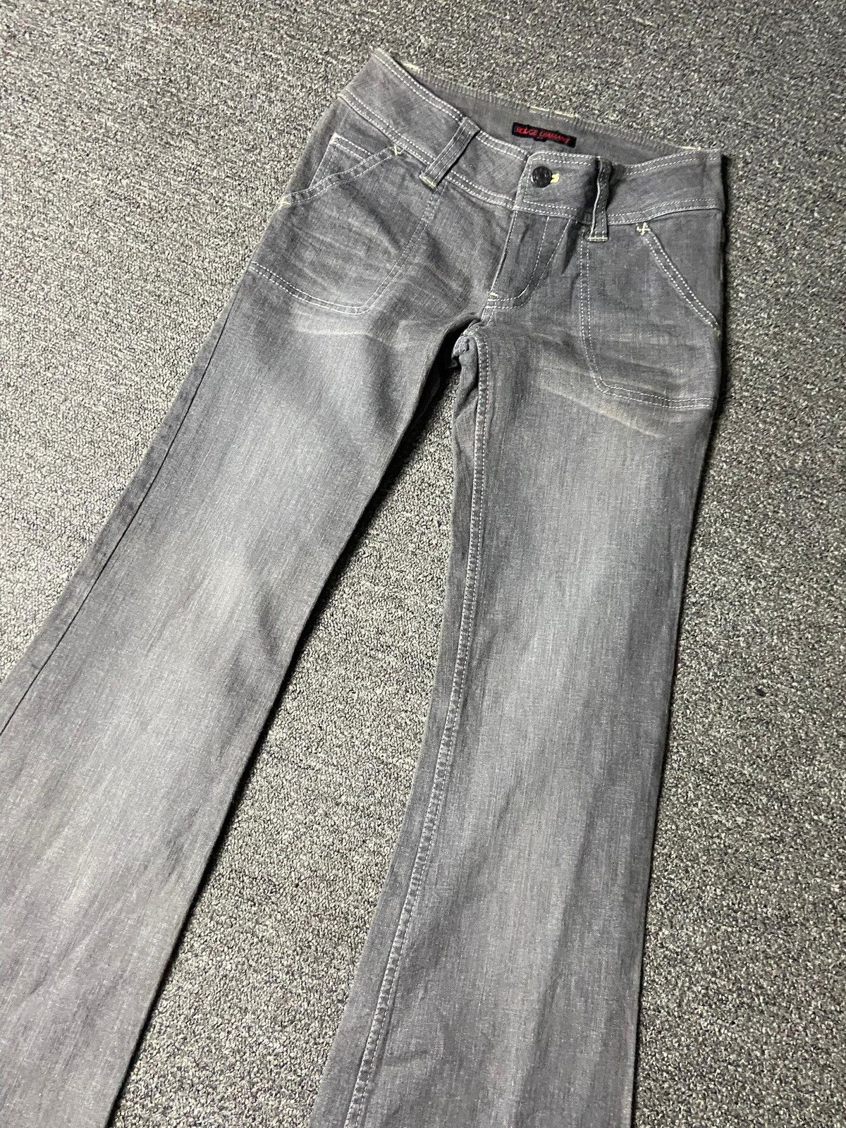 Japanese Brand Rouge Diamant Flare Wide Jeans (161) Size 25" / US 0 / IT 36 - 9 Thumbnail