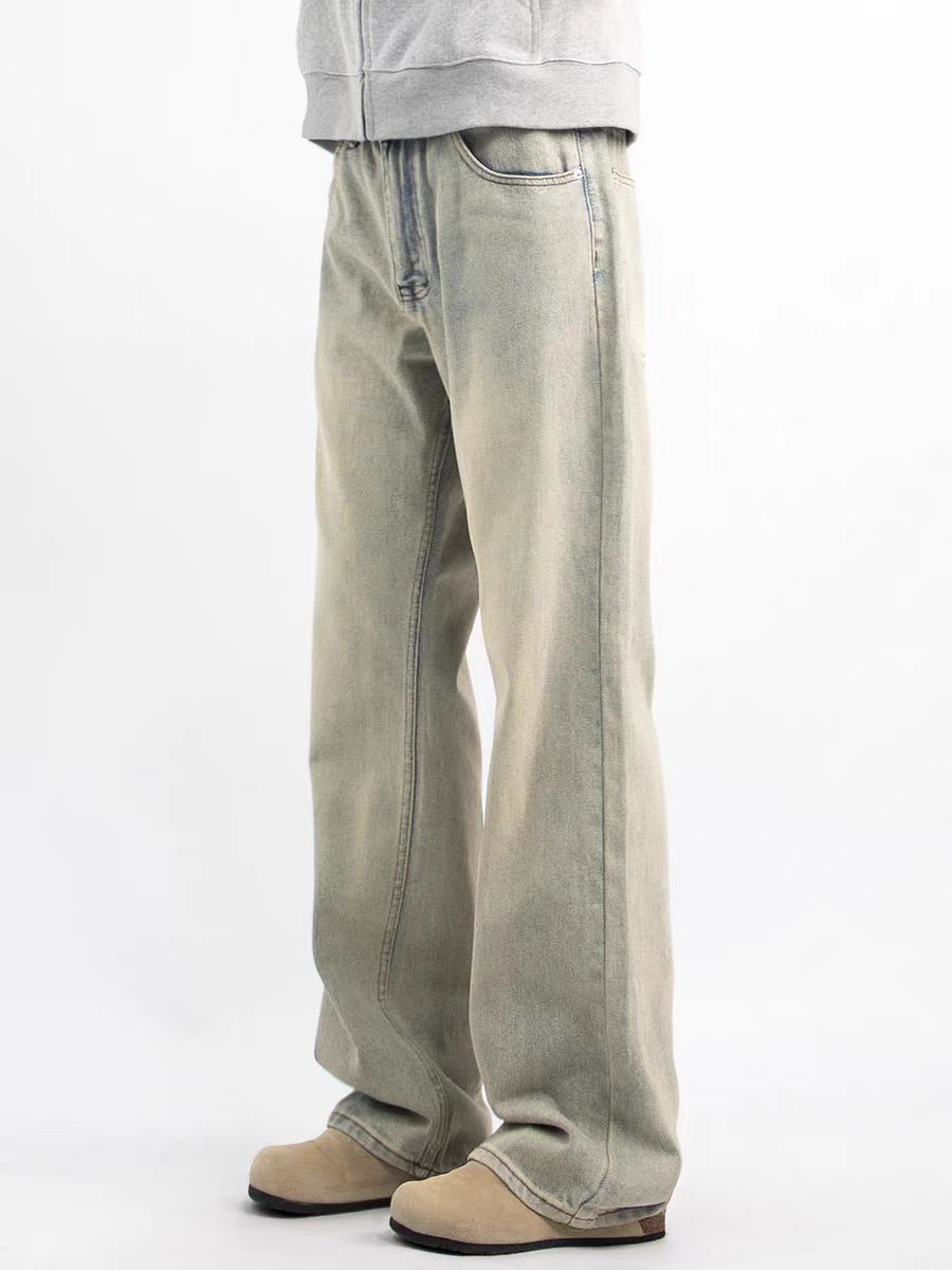 Japanese Brand × Jean Vintage yellow clay high street micro flare jeans Size US 32 / EU 48 - 4 Thumbnail