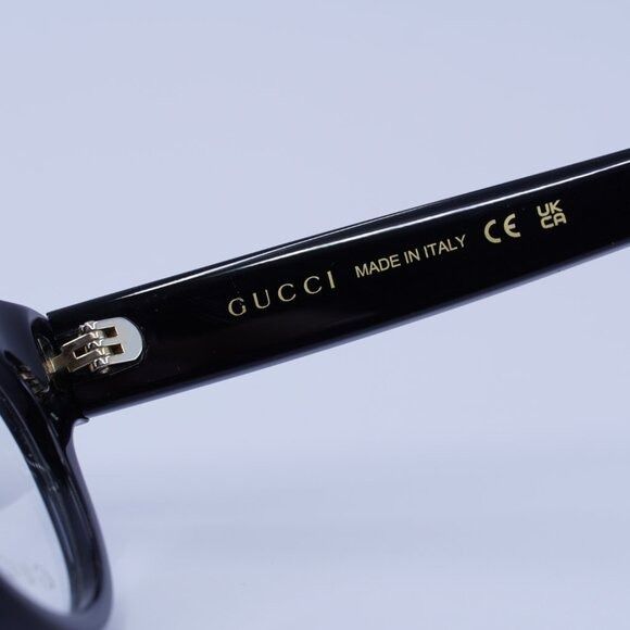 Gucci Gucci GG1792O 001 Eyeglasses Shiny Black 46mm Square Frame Size ONE SIZE - 8 Thumbnail