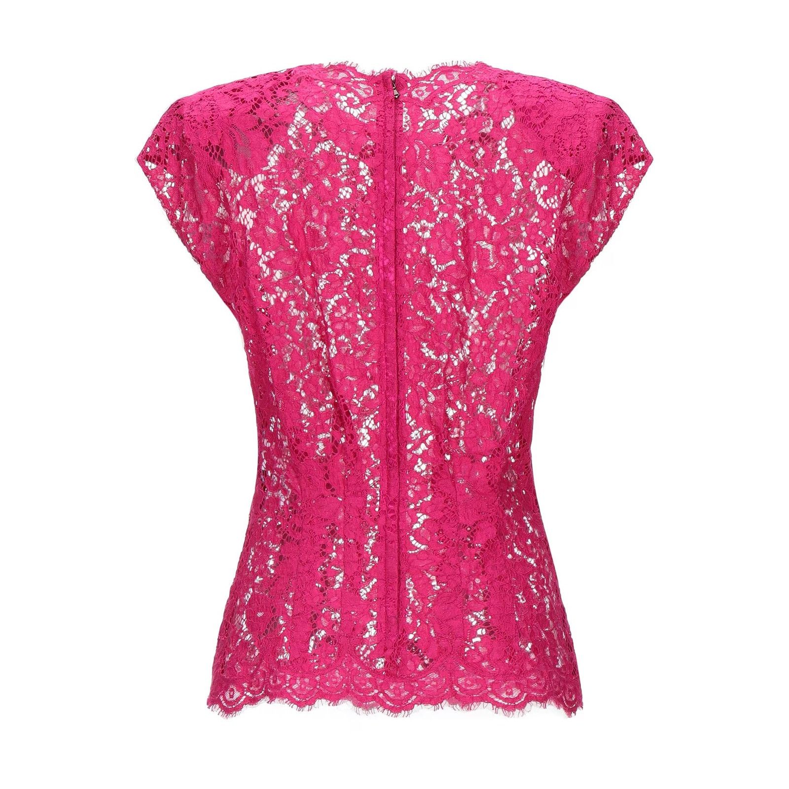 Dolce & Gabbana Dolce & Gabbana Pink Lace Sleeveless Tank Top Blouse IT 44 Size M / US 6-8 / IT 42-44 - 6 Thumbnail
