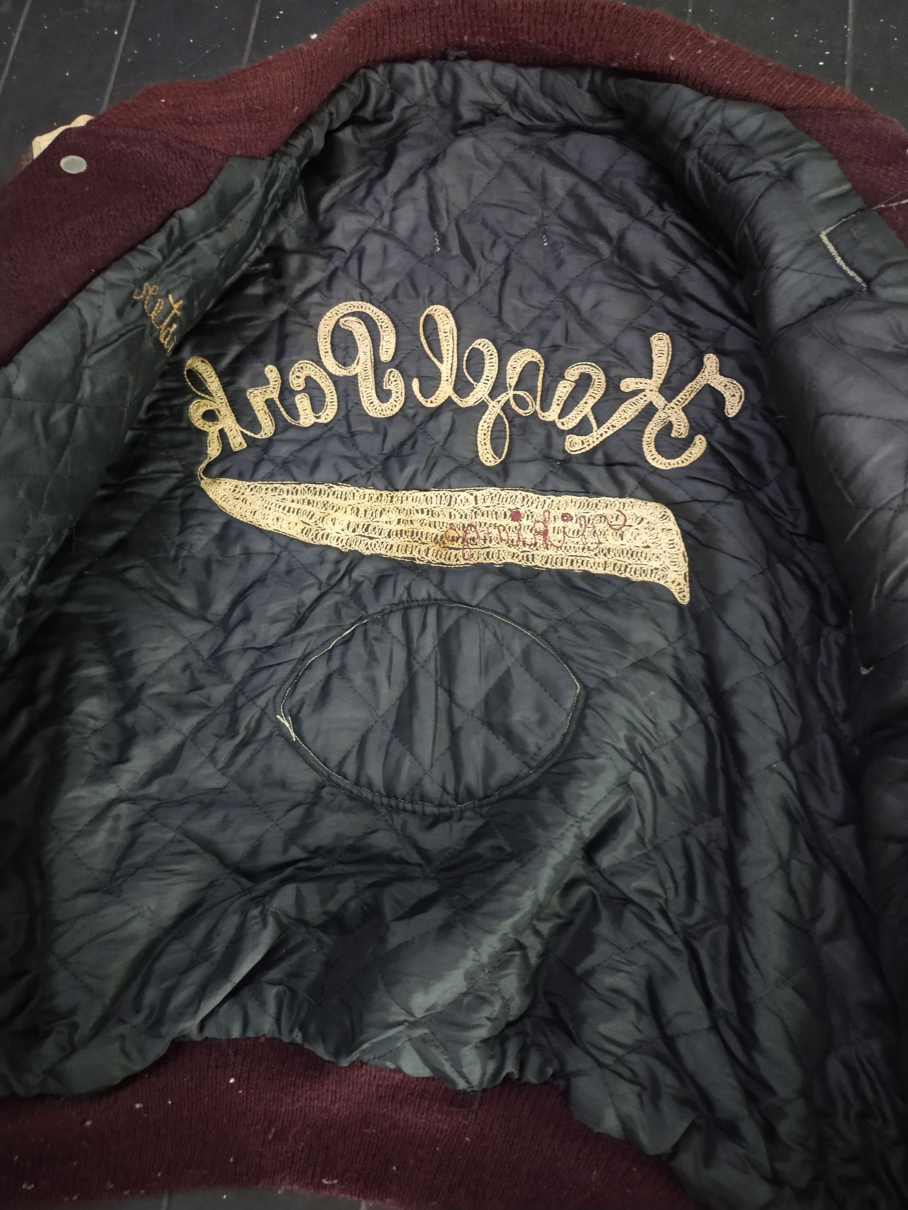 Vintage Rare Vintage Hagel Park Varsity Leather Wool Jacket Size US L / EU 52-54 / 3 - 12 Thumbnail