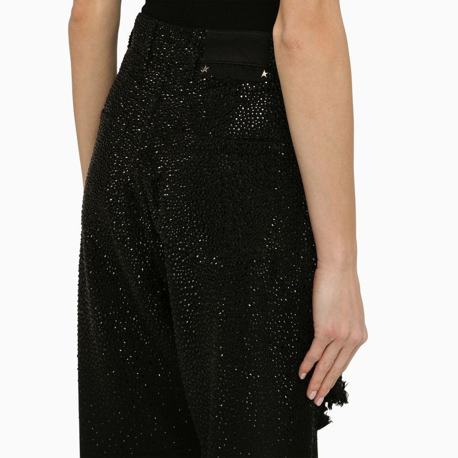 Golden Goose o1d2blof0824 Denim Trouser With Crystals in Black Size 26" / US 2 / IT 38 - 5 Thumbnail