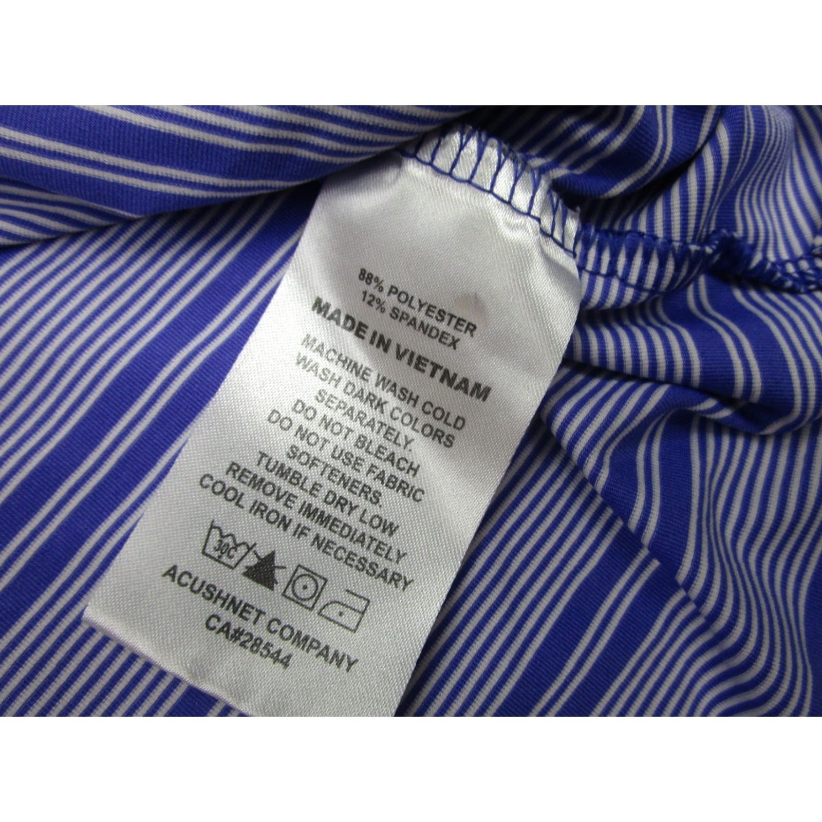 Footjoy FootJoy Polo Shirt Mens XL Purple Striped Deer Logo Golf Casual Short Sleeve Button Collar Performance Summer Size US XL / EU 56 / 4 - 6 Thumbnail