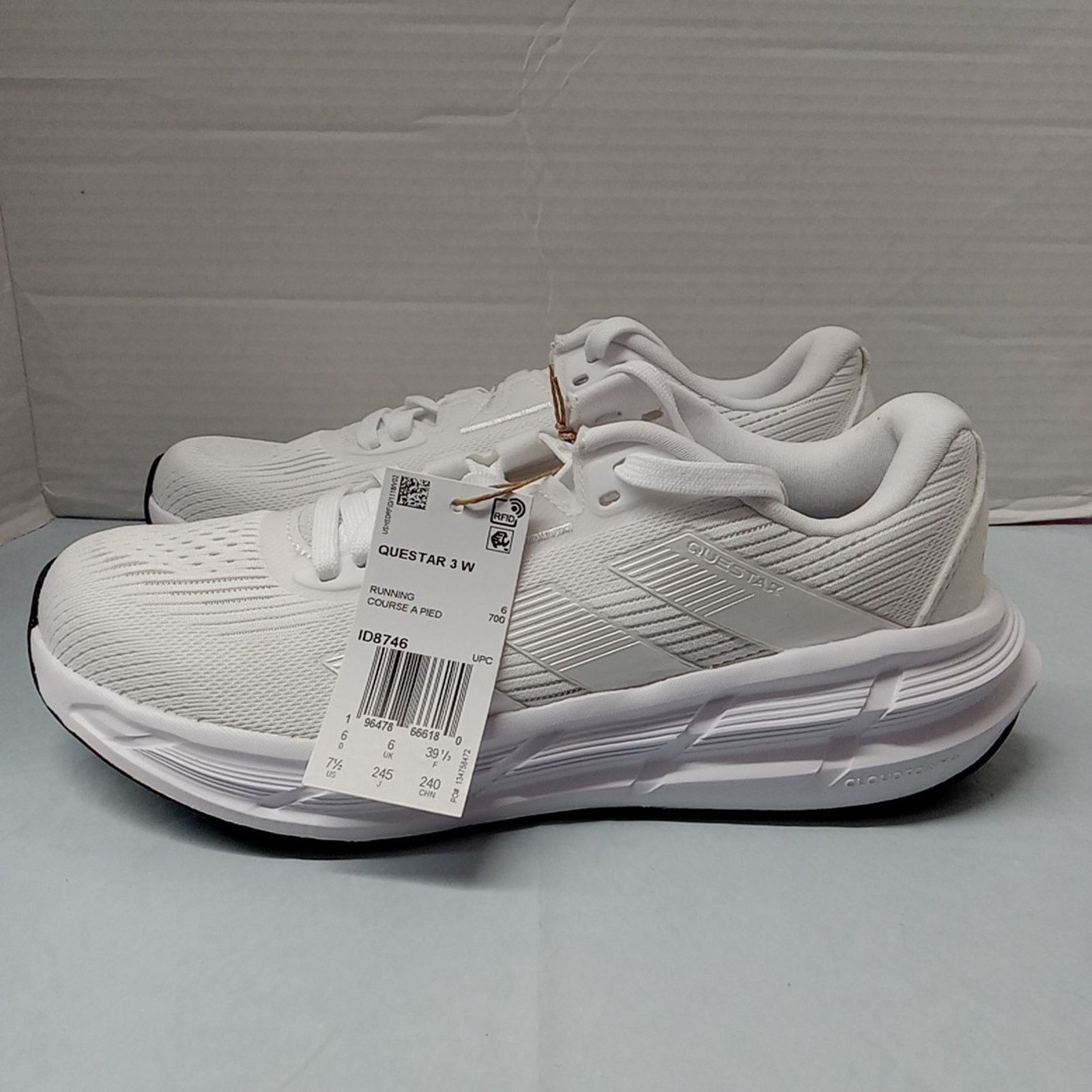 Adidas Adidas Questar 3 W Cloud White Running Women’s Size 7.5 NWOB Size US 7.5 / IT 37.5 - 3 Thumbnail