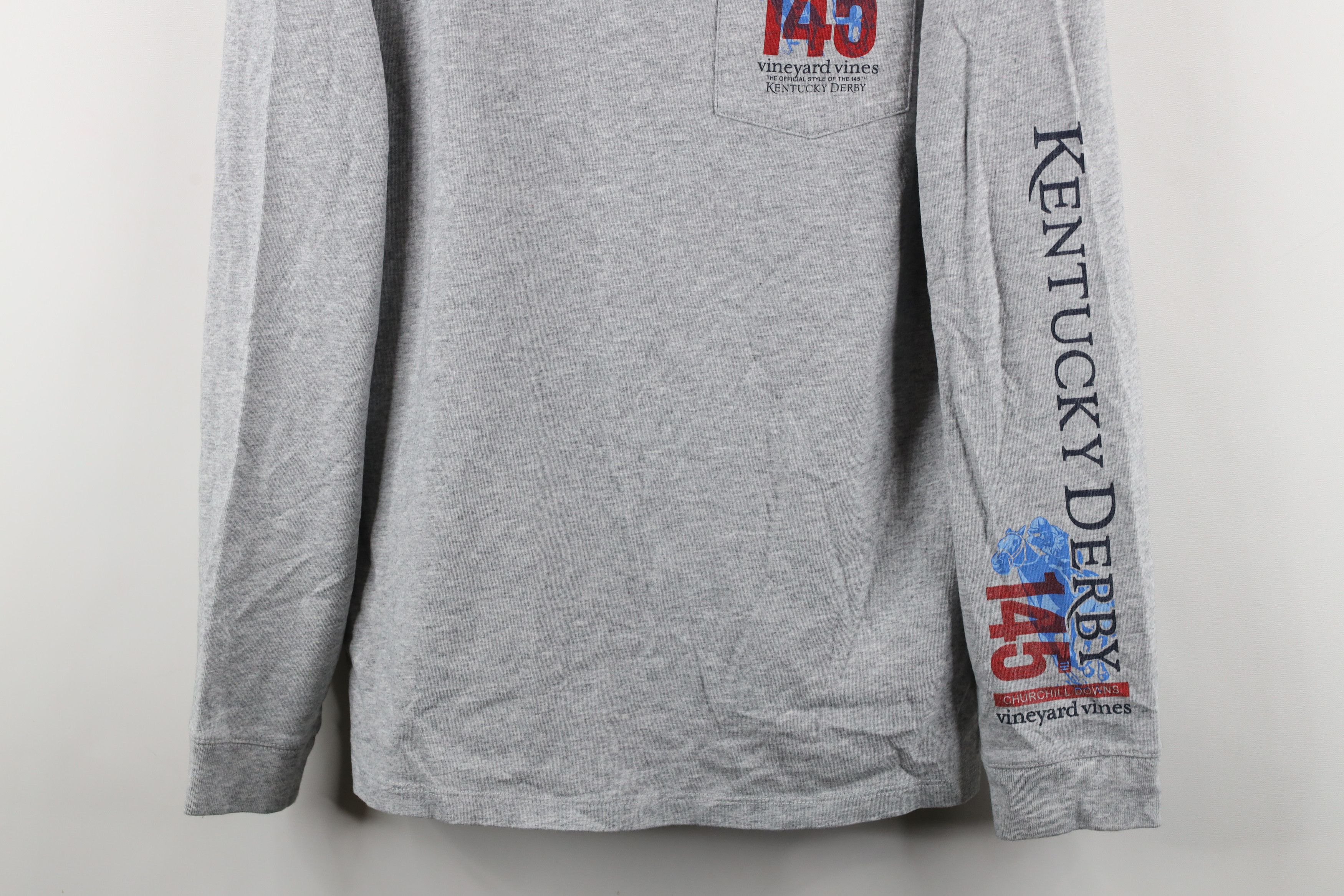 Vineyard Vines × Vintage Vineyard Vines Derby Long Sleeve Pocket T-Shirt Gray Size US M / EU 48-50 / 2 - 3 Thumbnail