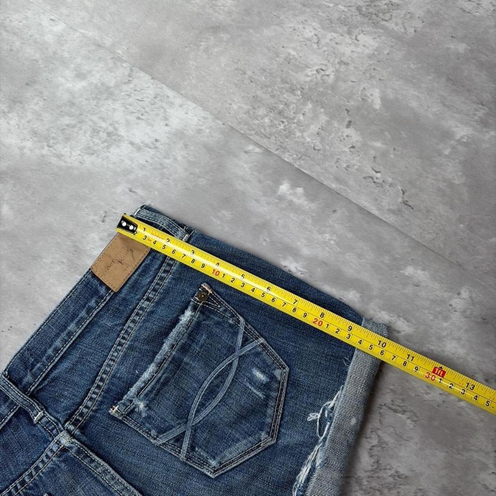 Abercrombie & Fitch Y2K Dark Wash Abercrombie & Fitch Grunge Mini Denim Shorts Size 28" / US 6 / IT 42 - 7 Thumbnail