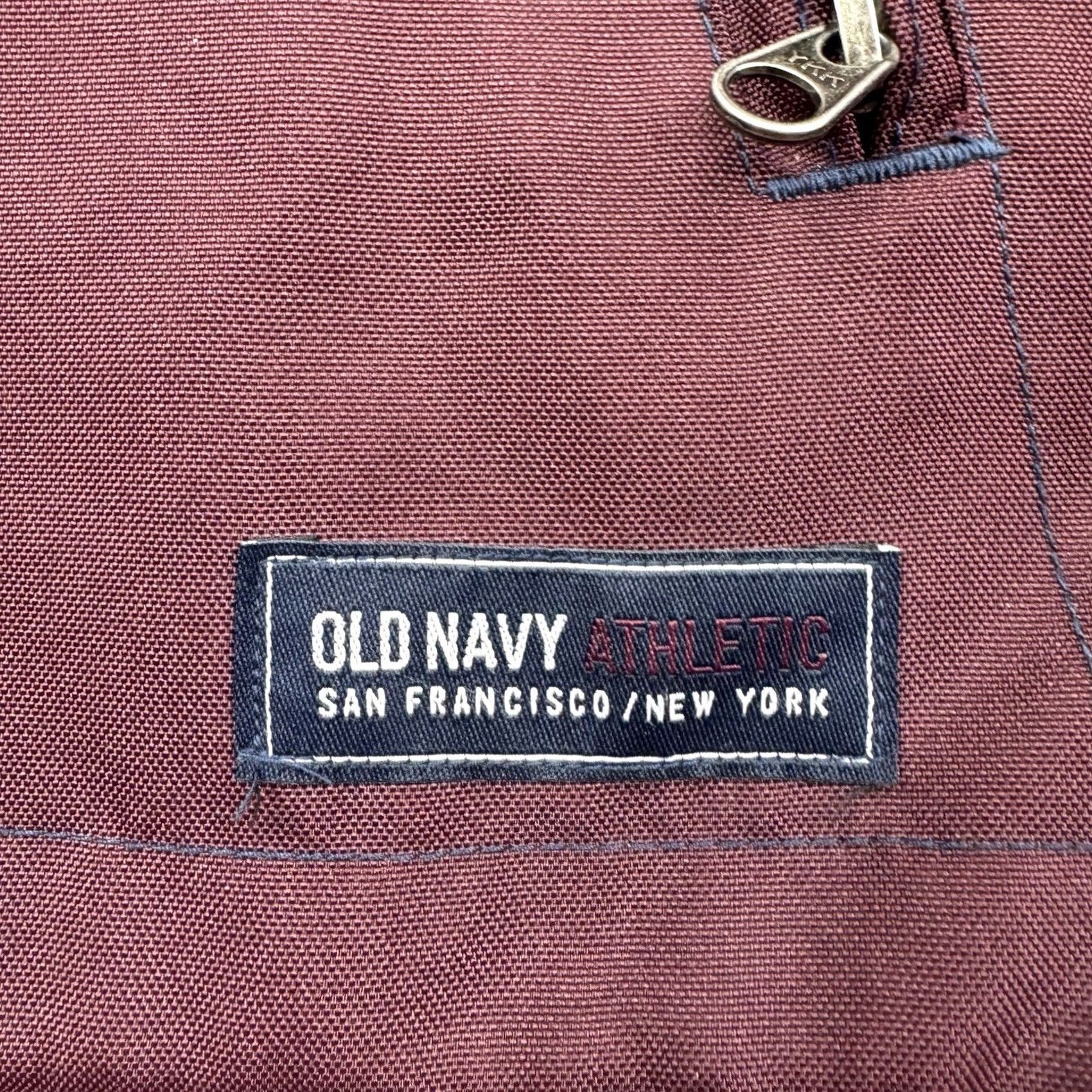 Old Navy VINTAGE Old Navy Athletic Windbreaker Jacket Adult Large Hood Pockets Y2K 2002 Blue Mens Size US L / EU 52-54 / 3 - 2 Thumbnail