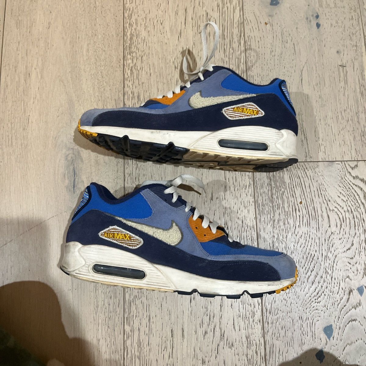 Nike Nike Air Max 90 Premium SE Game Royal Men Light Cream 2018 Size US 10.5 / EU 43-44 - 4 Thumbnail