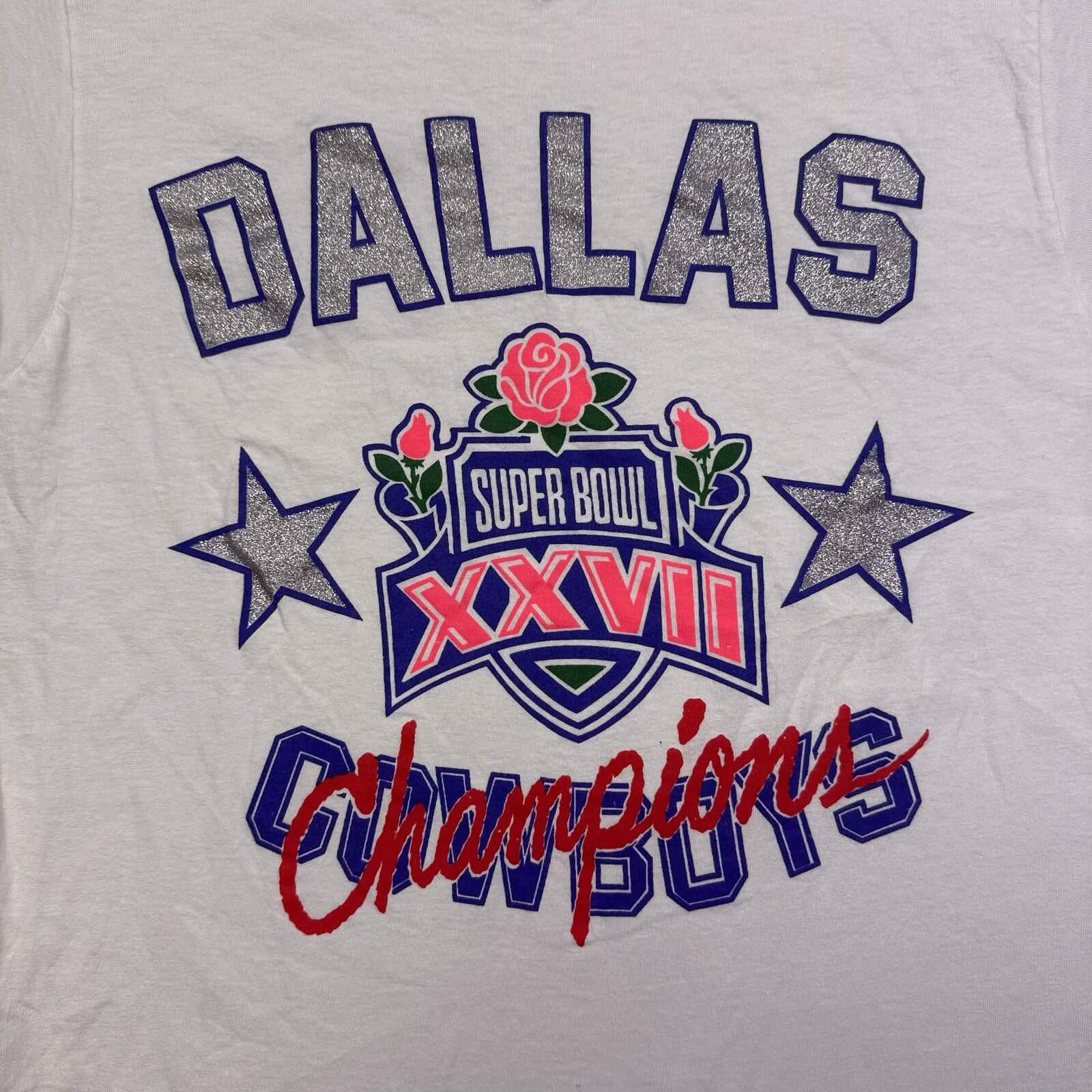 Vintage Dallas Cowboys Vintage Super Ball XXVII T-Shirt Size US M / EU 48-50 / 2 - 4 Thumbnail