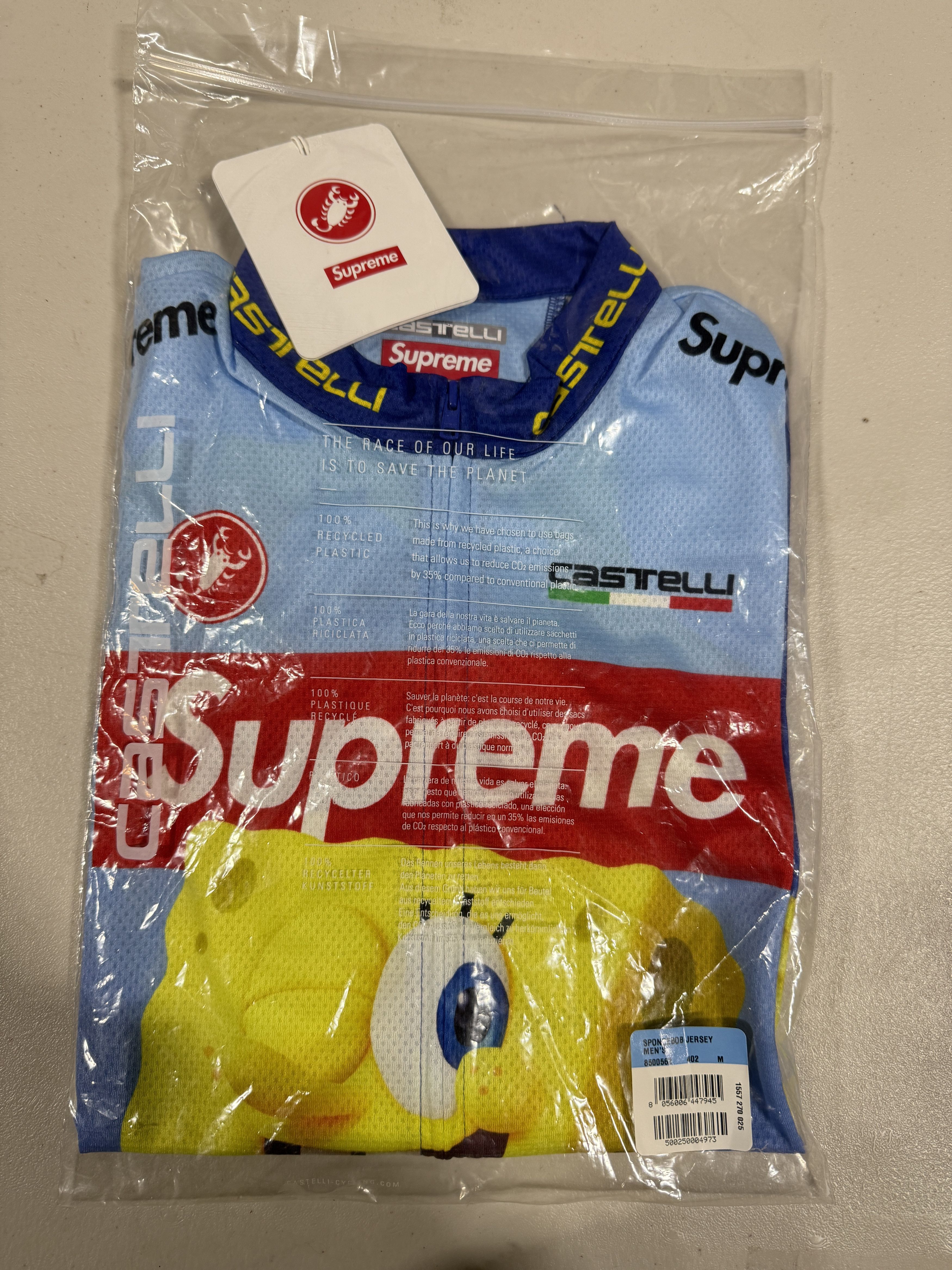 Supreme Supreme SpongeBob SquarePants Castelli L/S Cycling Blue M Size US M / EU 48-50 / 2 - 3 Thumbnail