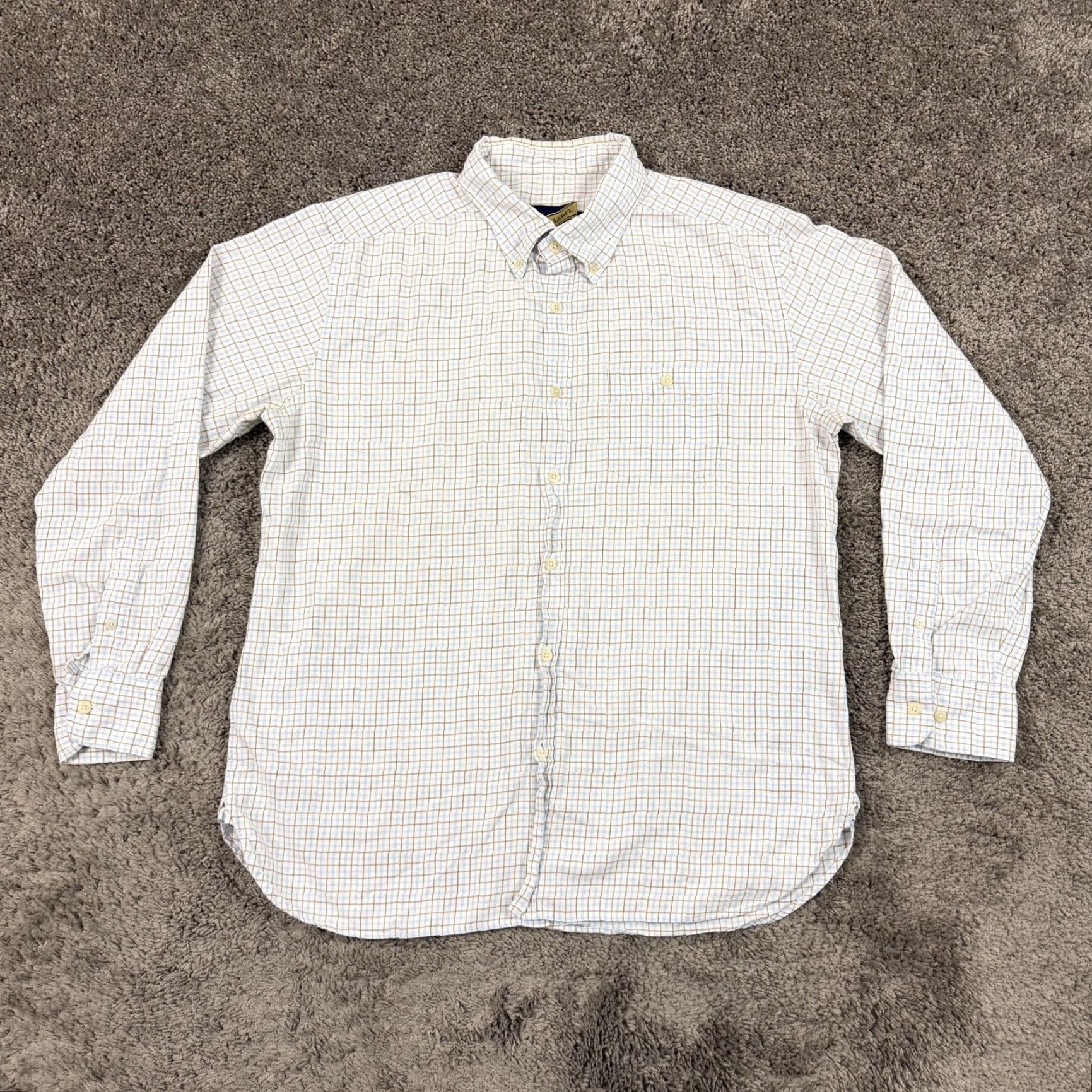 Vintage Onward Reserve Shirt Mens XL Plaid Blue Brown Long Sleeve Button-Up Casual Cotton Size US XL / EU 56 / 4 - 2 Thumbnail