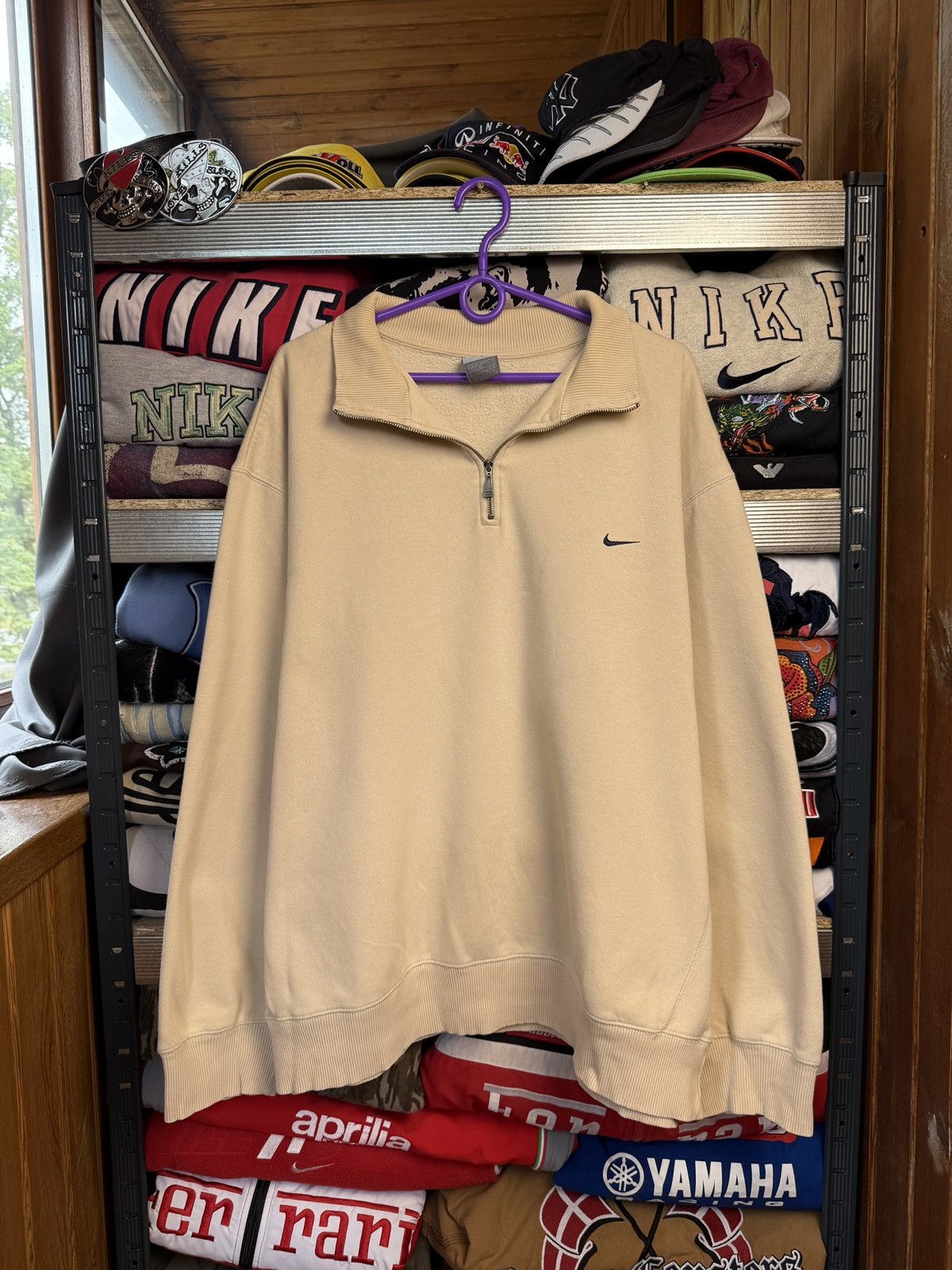 Nike Vintage Nike 1\3 Zip Heavy Cotton Sweatshirt Size US XXL / EU 58 / 5 - 1 Thumbnail
