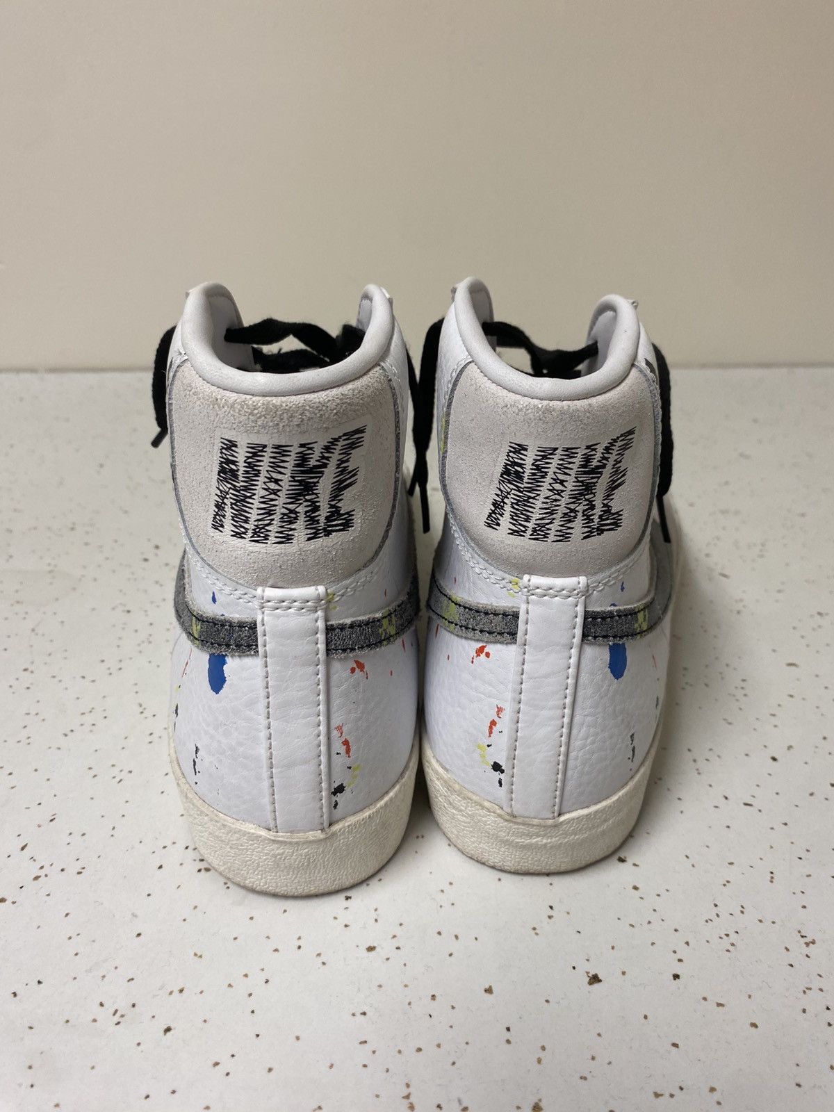 Nike Nike ‘77 Blazer Mid White Paint Splatter Sneakers Shoes Y2K Size US 10 / EU 43 - 5 Thumbnail