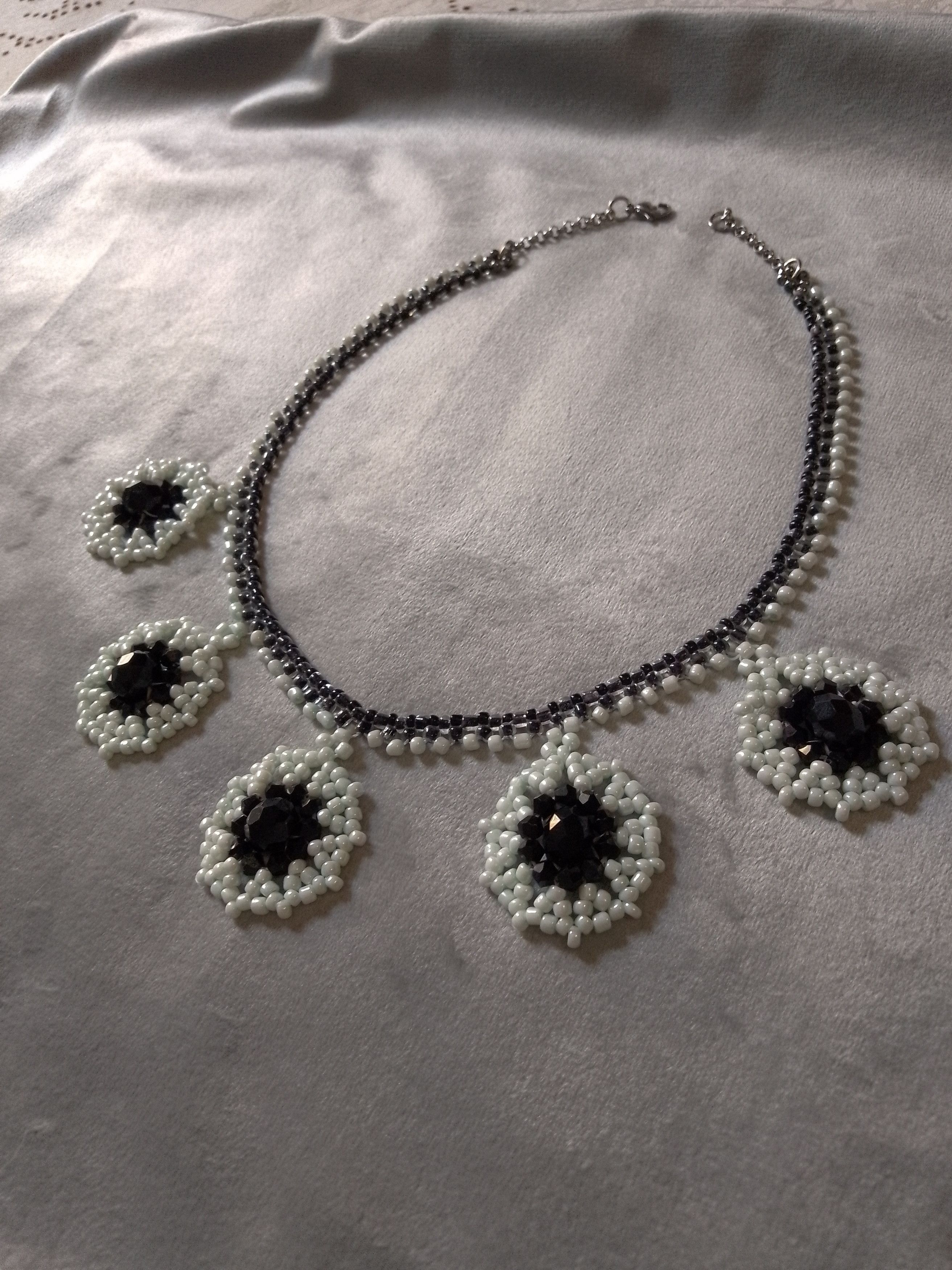 Handmade Black Necklace choker Multi pendant Gothic Size ONE SIZE - 2 Thumbnail