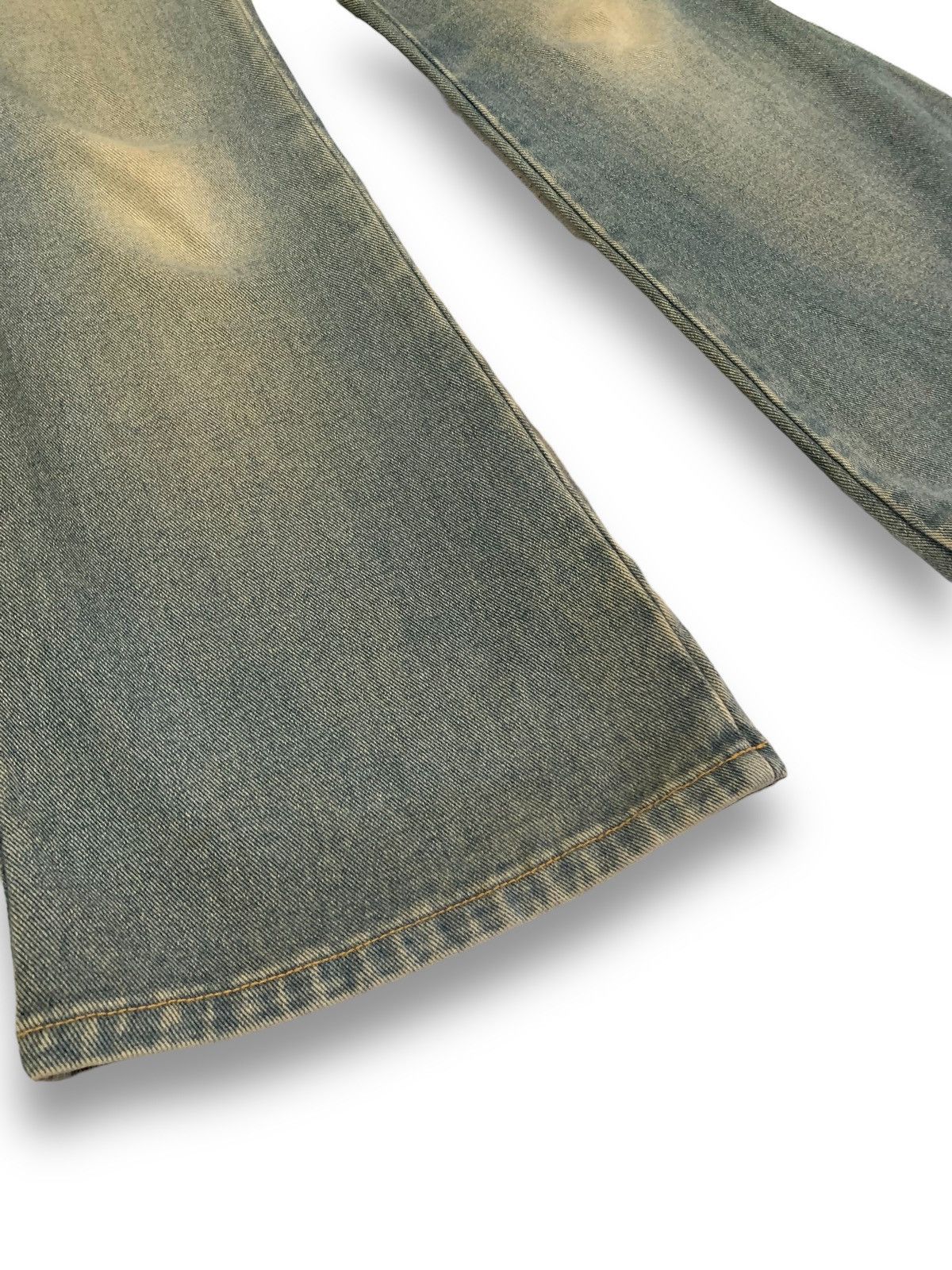 Hysteric Glamour Japanese Brand Yellow Mud Wash Flare Bell Bottom Jeans Size US 27 - 11 Thumbnail