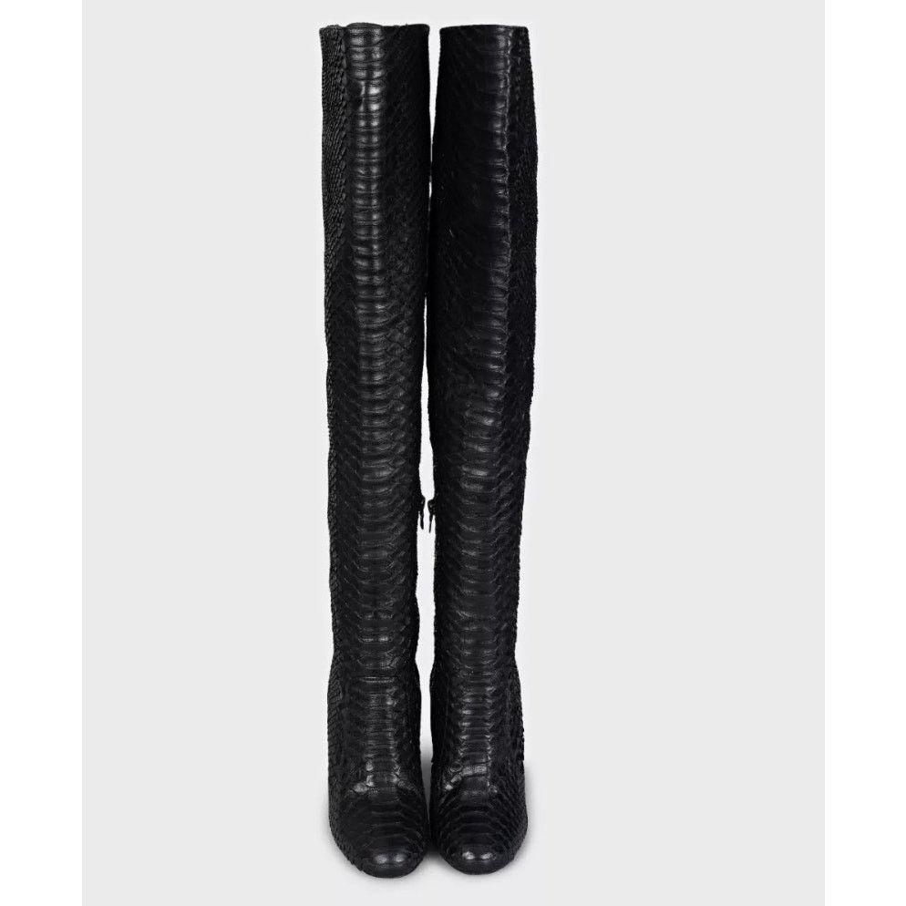 Dries Van Noten Dries Van Noten Snakeskin Over Knee Boots - EU 38 Size US 8 / IT 38 - 2 Thumbnail