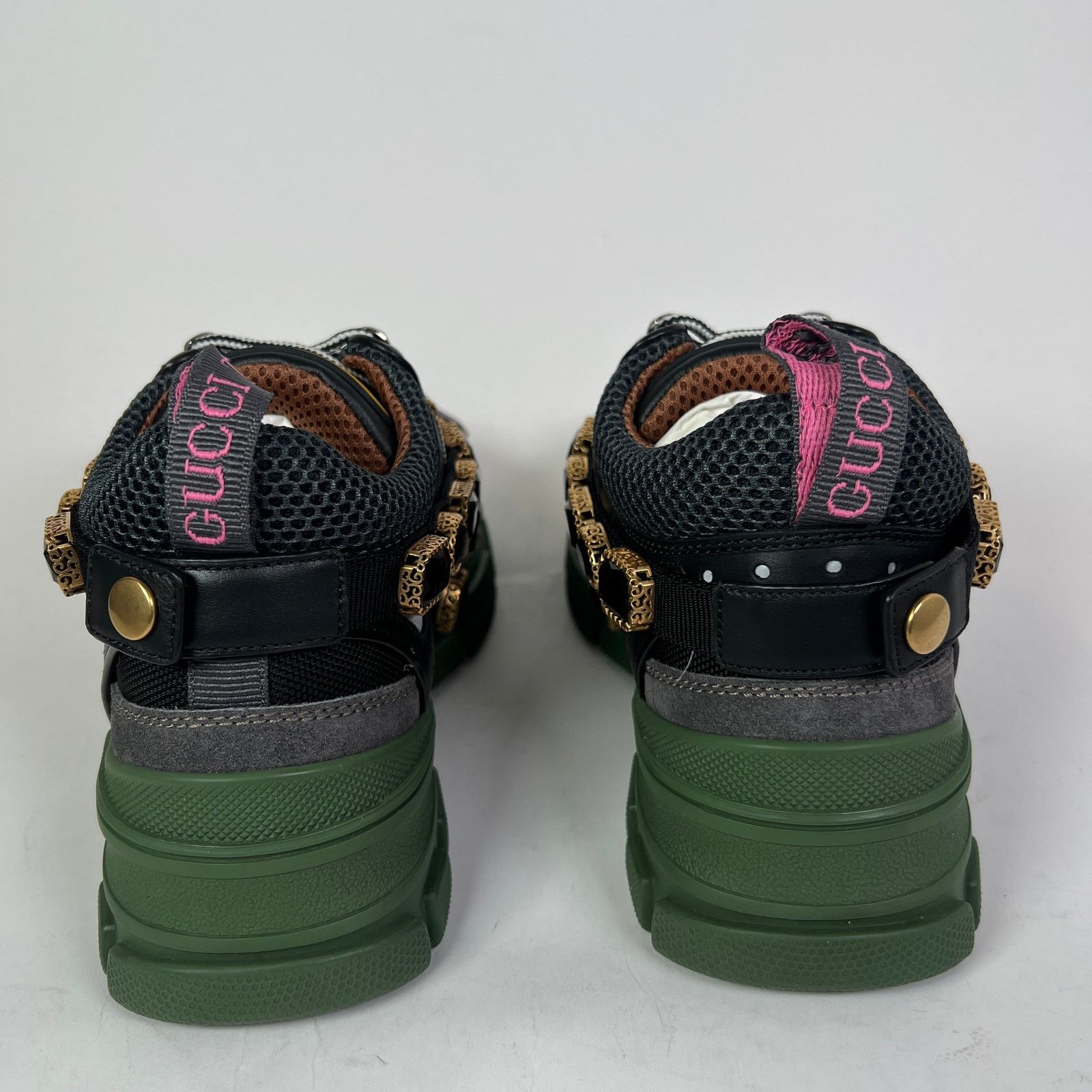 Gucci Gucci Crystal Embellished Flashtrek Sneaker Size US 5 / IT 35 - 6 Thumbnail