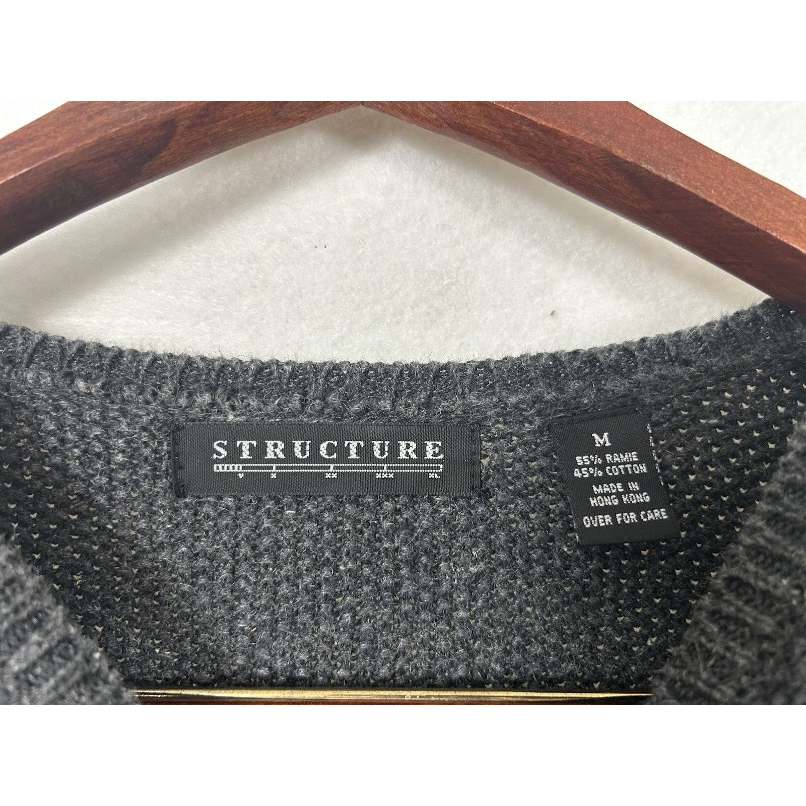 Structure Vintage Structure Heavy Gray Sweater M Made in Hong Kong Size US M / EU 48-50 / 2 - 2 Thumbnail