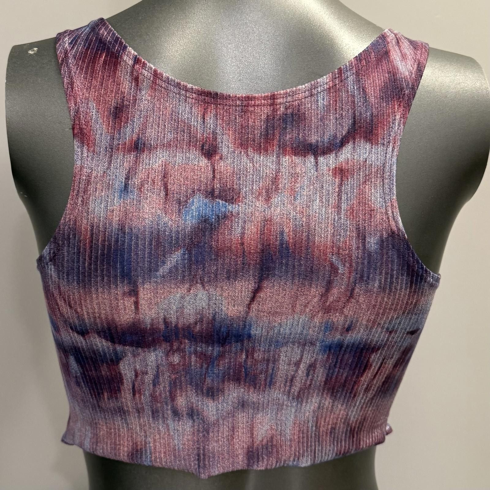 Other Booty By Brabants Ribbed Crop Top - Multicolor Tie-Dye OS Size ONE SIZE - 2 Thumbnail