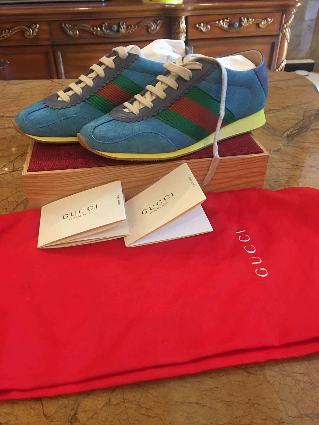 Gucci Gucci Women's Red Dad Shoe Size 36 Size US 5.5 / IT 35.5 - 1 Thumbnail